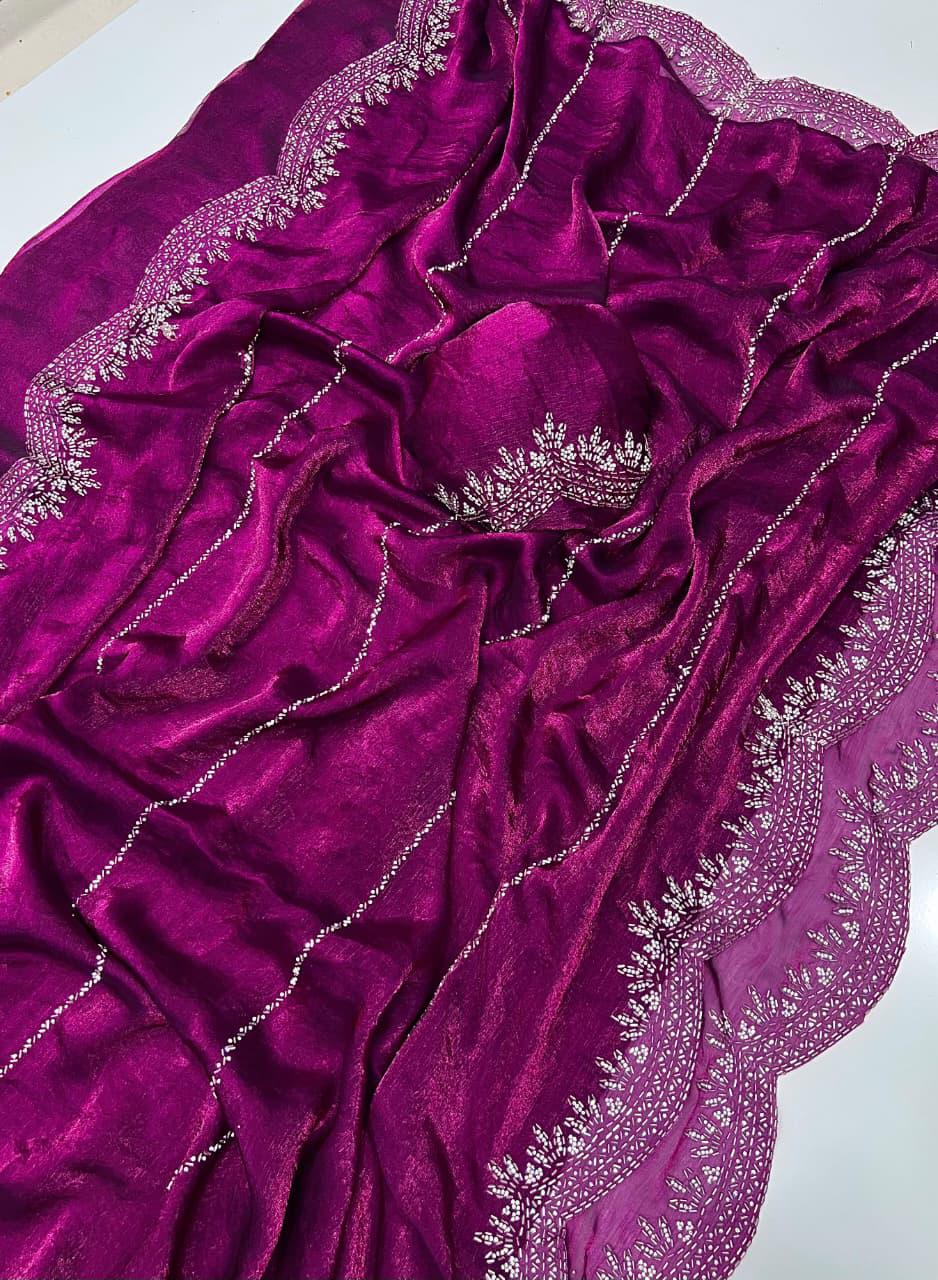 Fendy Chiffon Space Silk Sarees