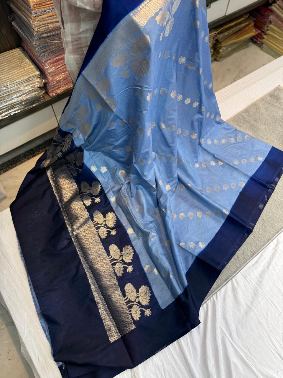 Banarasi Dyble Dupion Soft Silk Sarees
