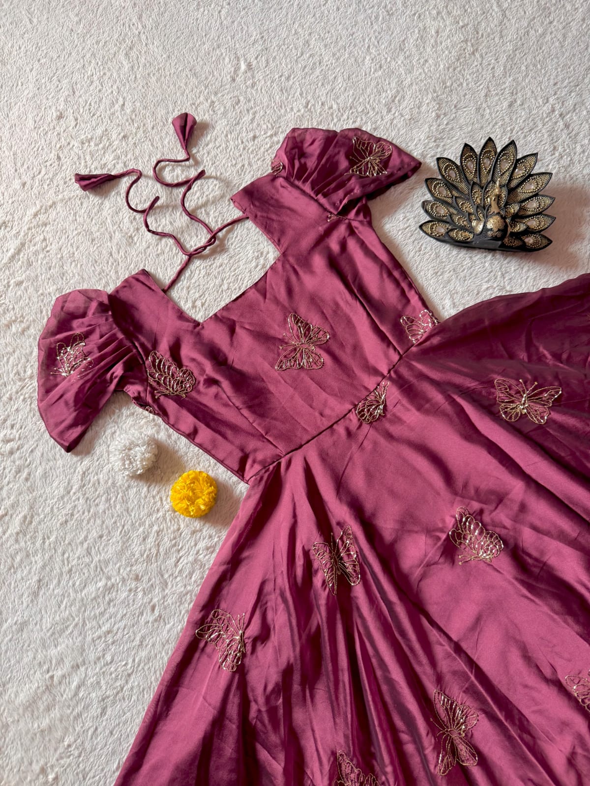 Beautiful Butterfly Designer Beats Sequance Work Dress