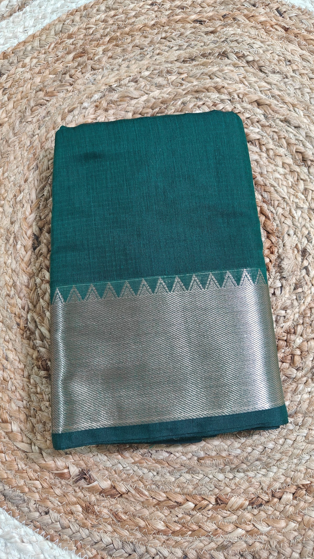 Mangalagiri Pattu Sarees With Temple Border
