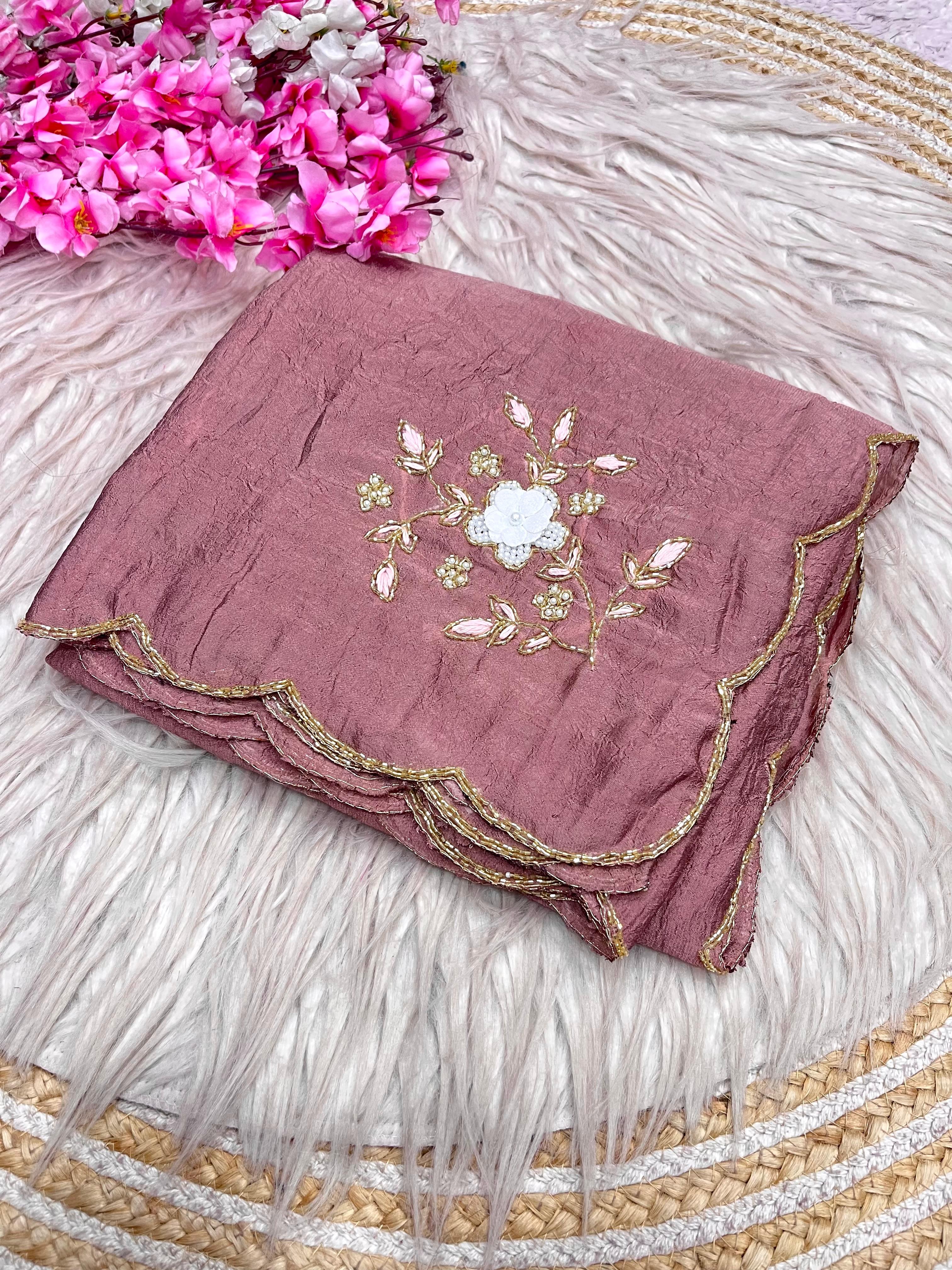 Sort Rangoli Crush Sarees with Beautiful Handwork