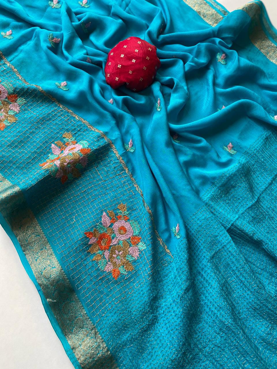 Premium Chinnon Chiffon Sarees