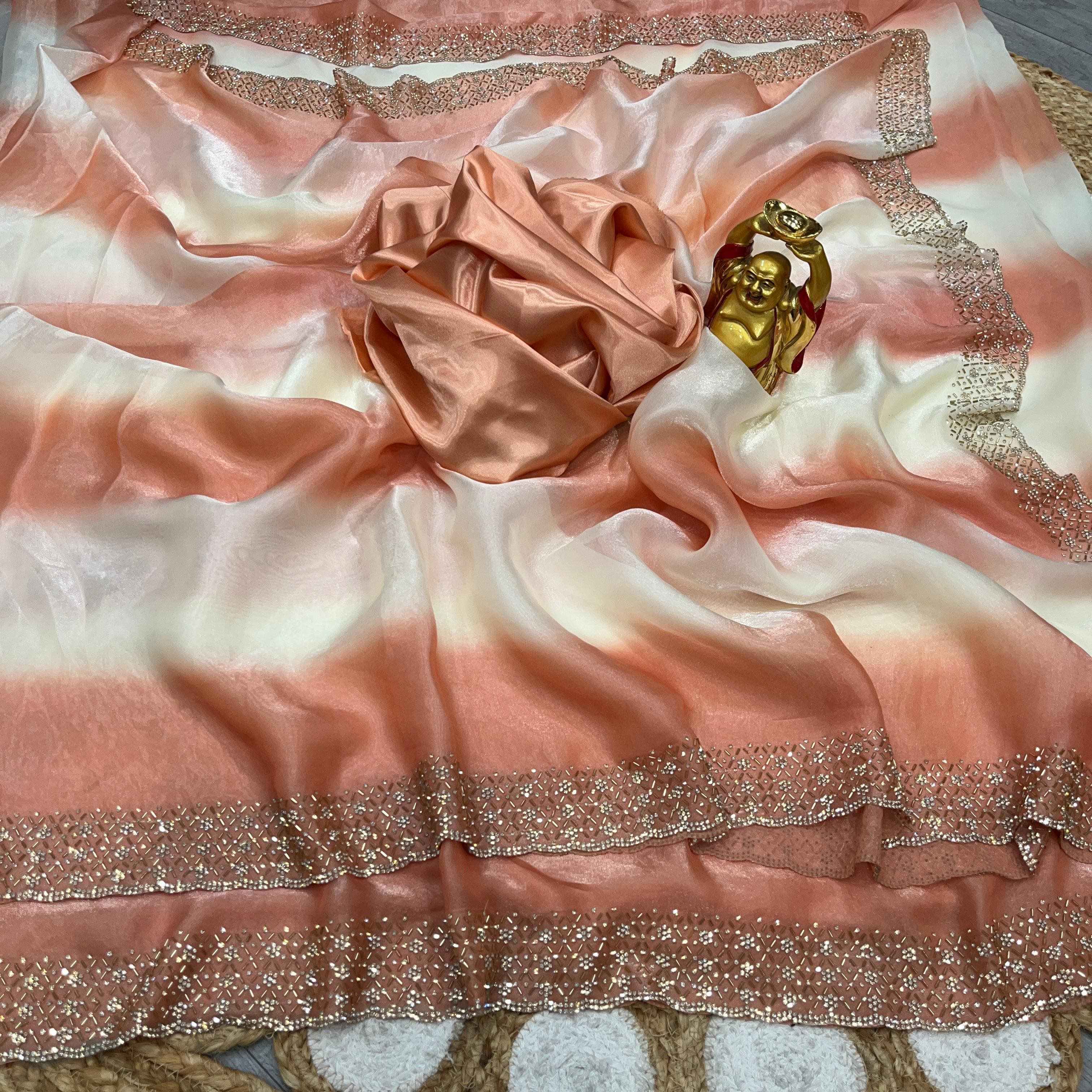 Space Silk Sarees with Jarkhan Work
