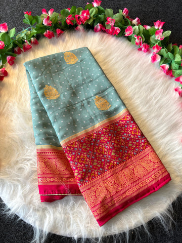 Soft Silk Saree with Foil Print