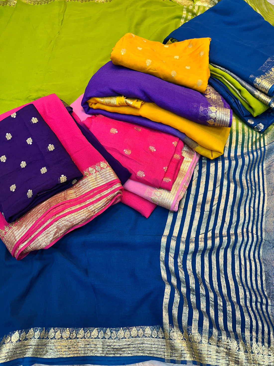Soft Viscouse Georgette Shade Sarees