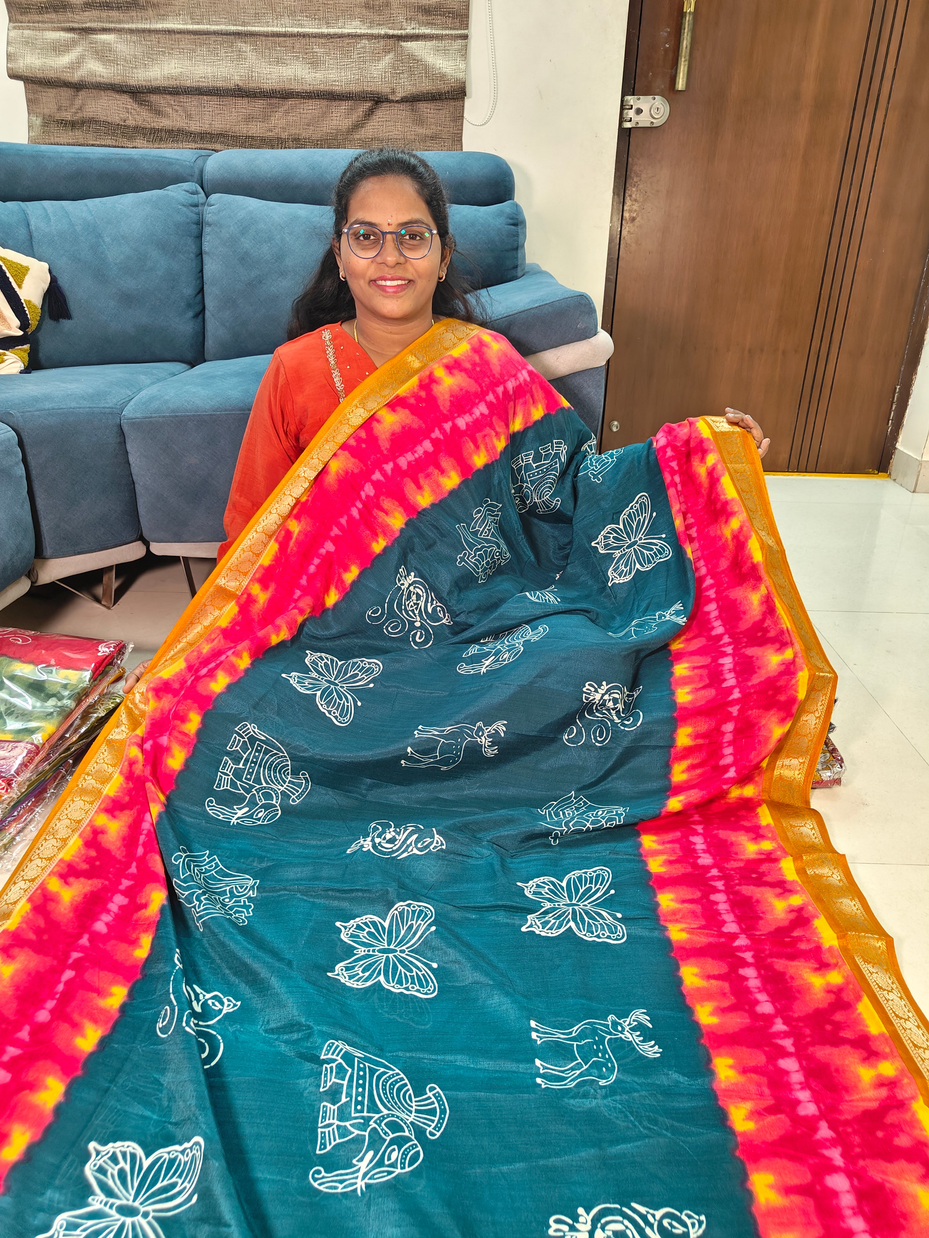 Viscose soft silk sarees