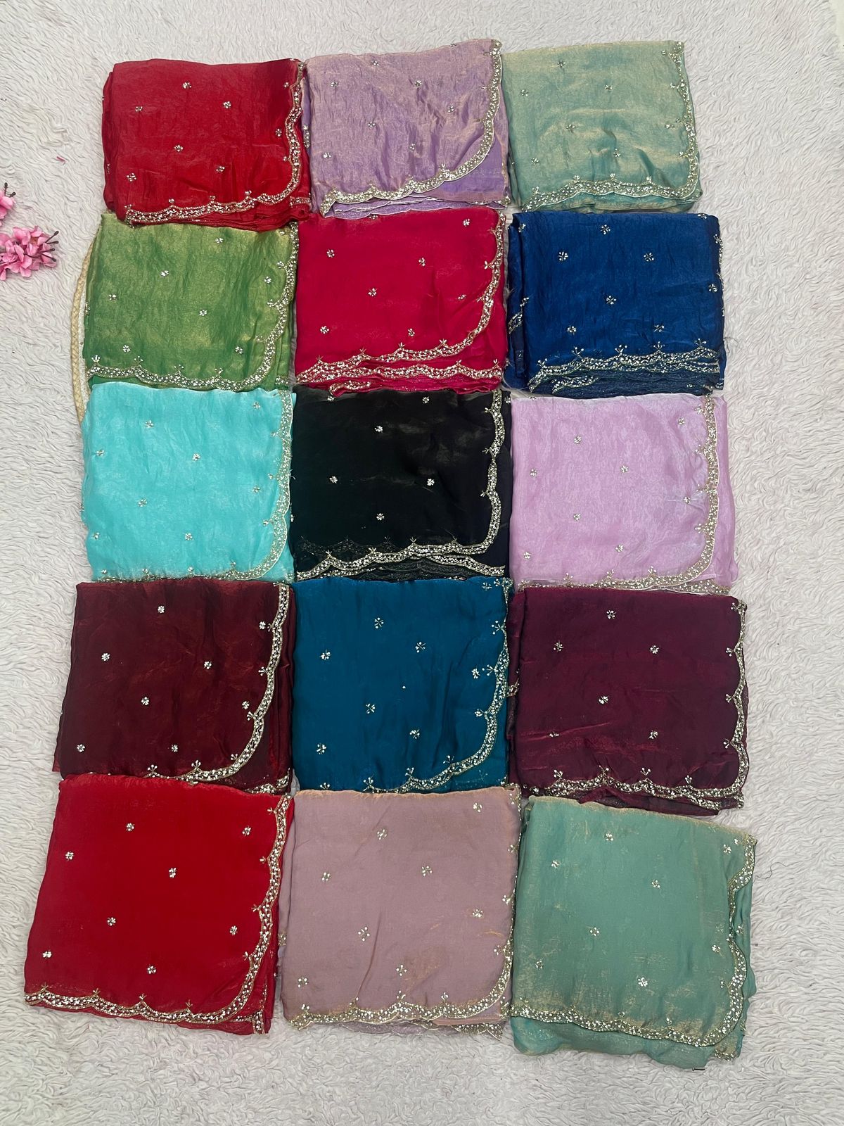 20+ Colors in Celebs Favorite Space Silk Fandy Satin Silk Sarees