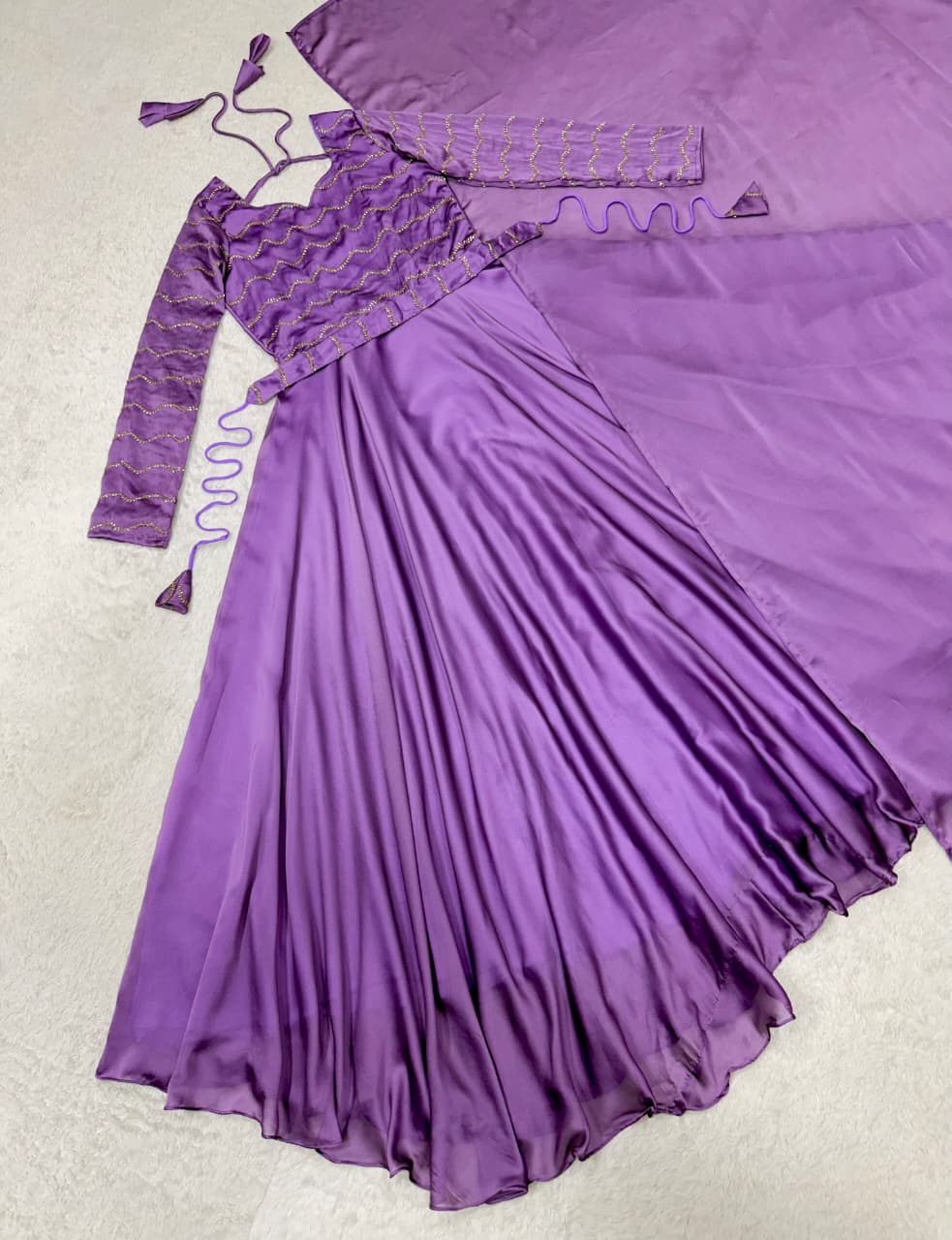 Designer Rangoli Silk Gowns with Beads Sequence Work