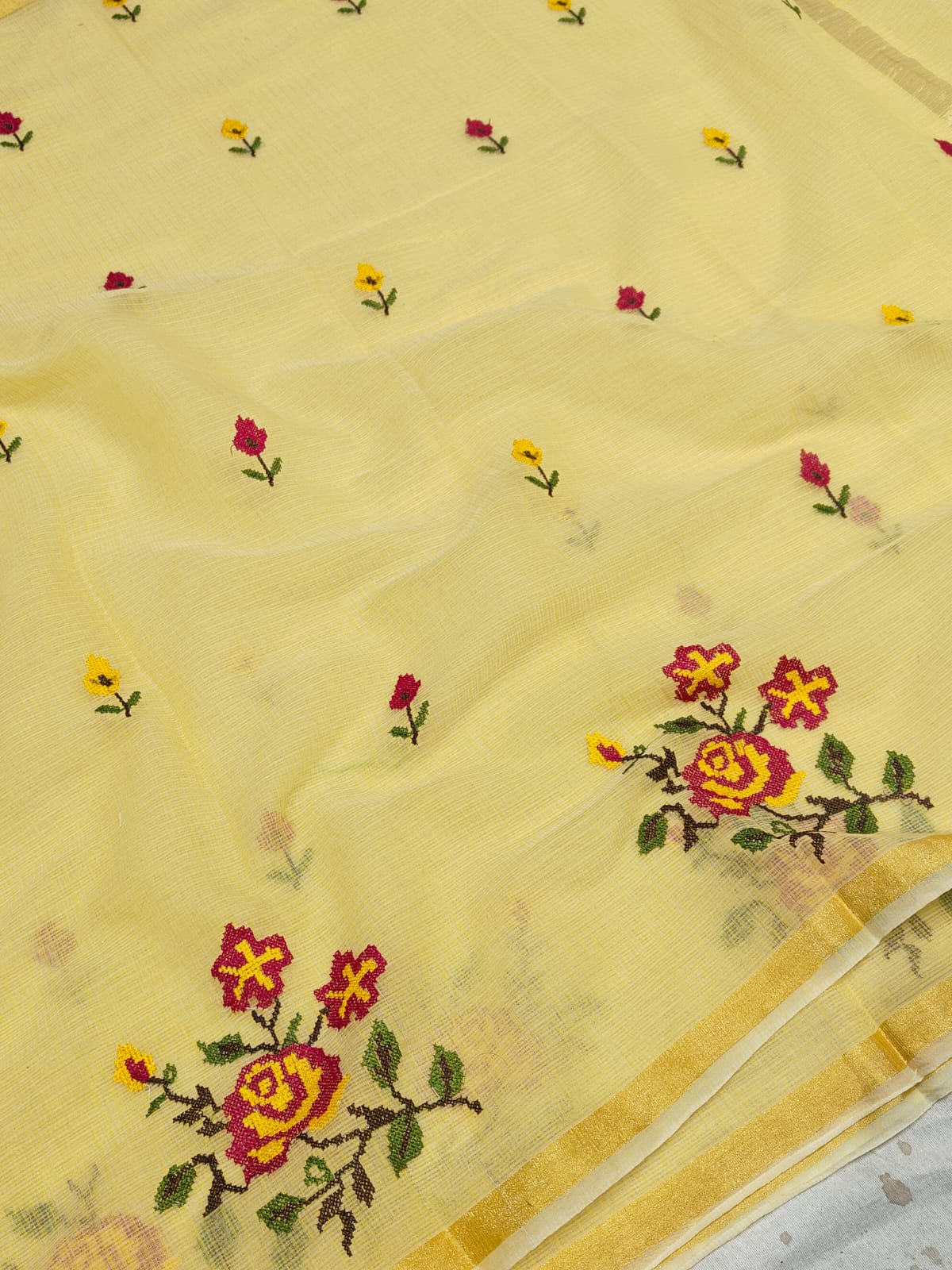 Kota Doriya Petit Point Work Sarees