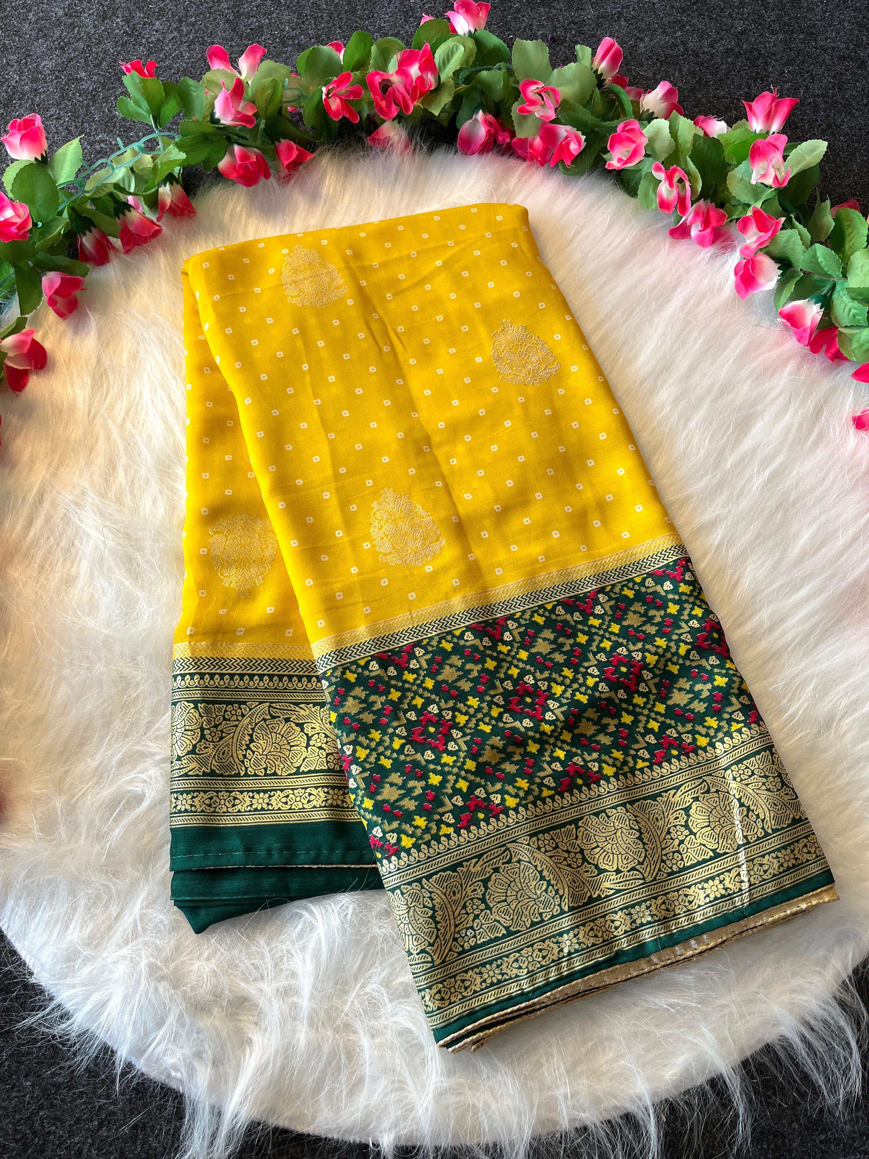 Soft Silk Saree with Foil Print