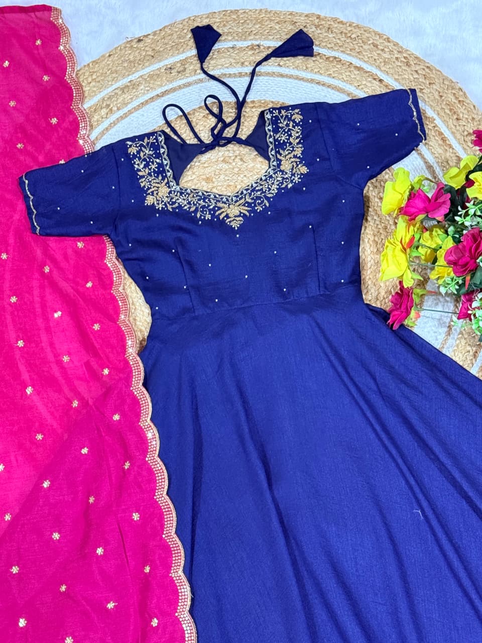 Premium Gown with Maggam Handwork