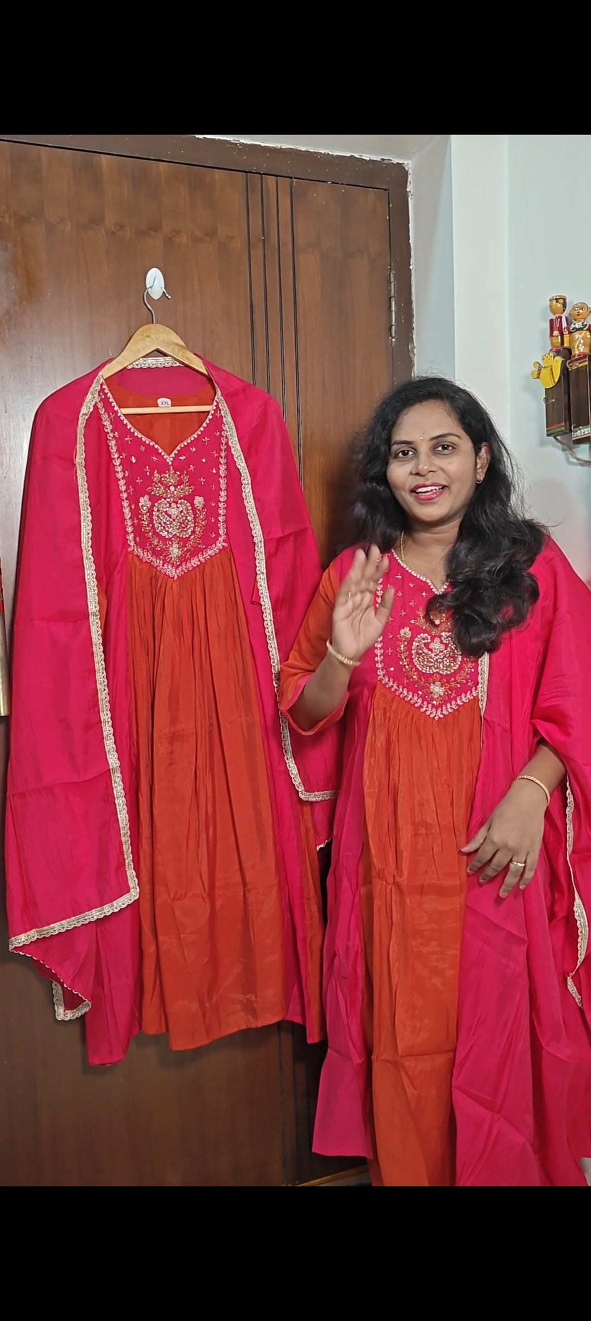 Pure Mul Chanderi Panel Design Kurti Set