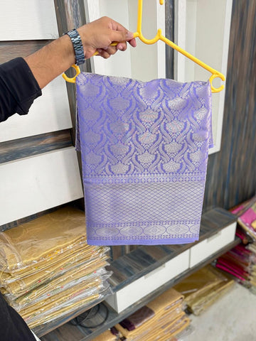 Lavender Pattu Saree