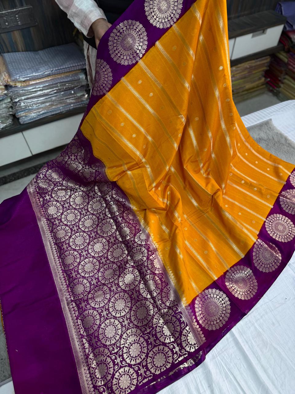 Soft Banarasi Dyble Dupion Silk Sarees