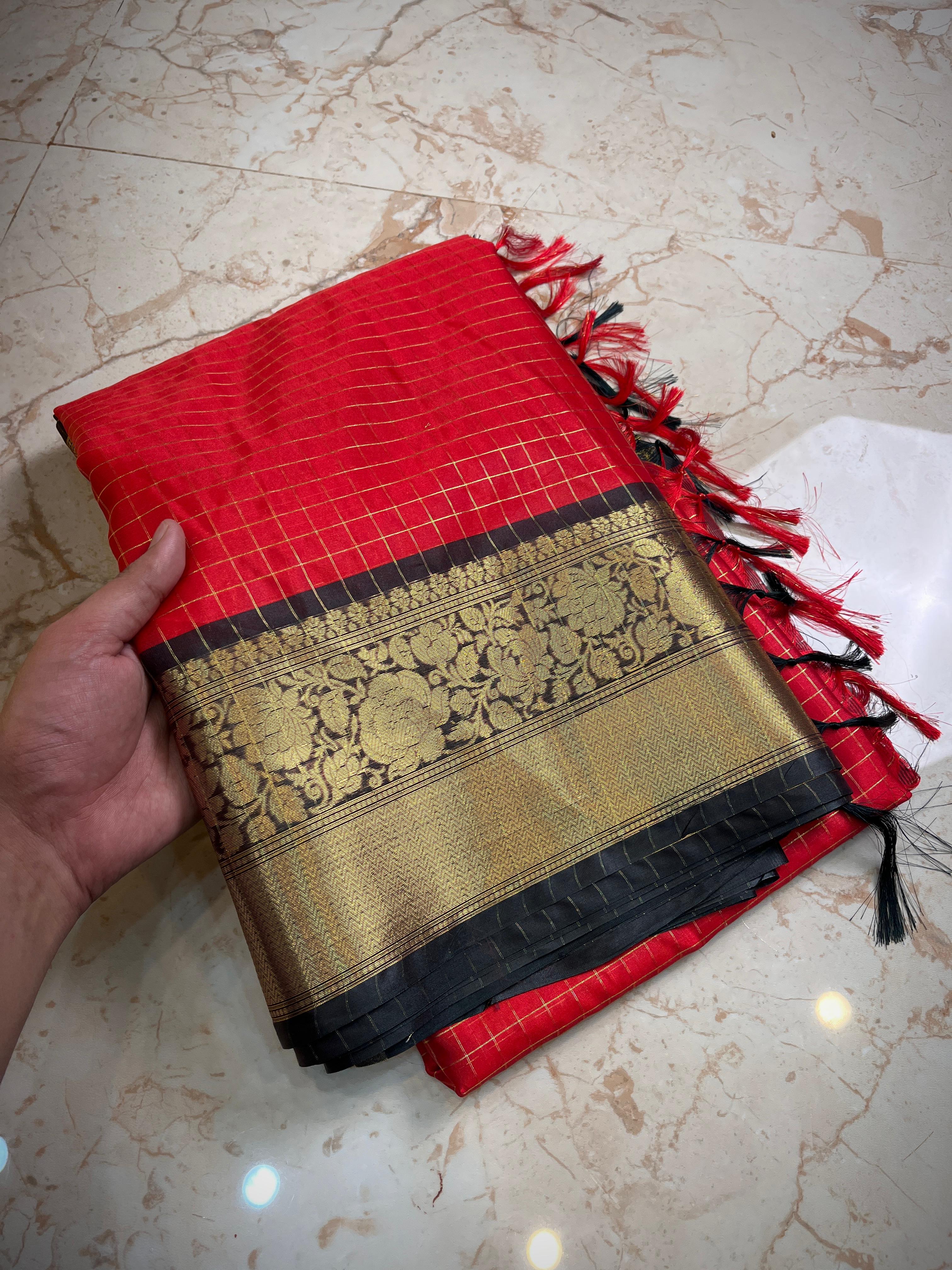 Soft Banarasi Vintage Semi Katan Sarees