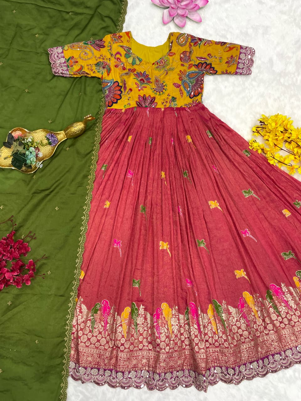 Party Wear Gown with Dupatta