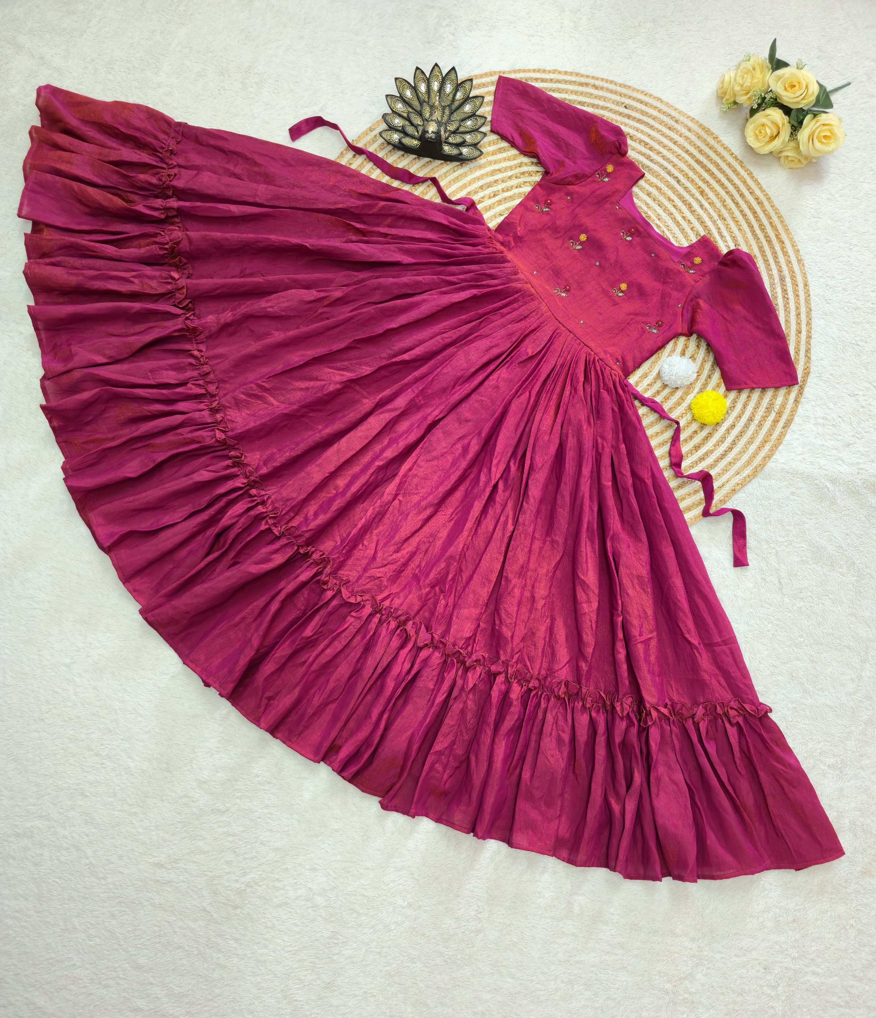 Designer Midi Dress with Handwork