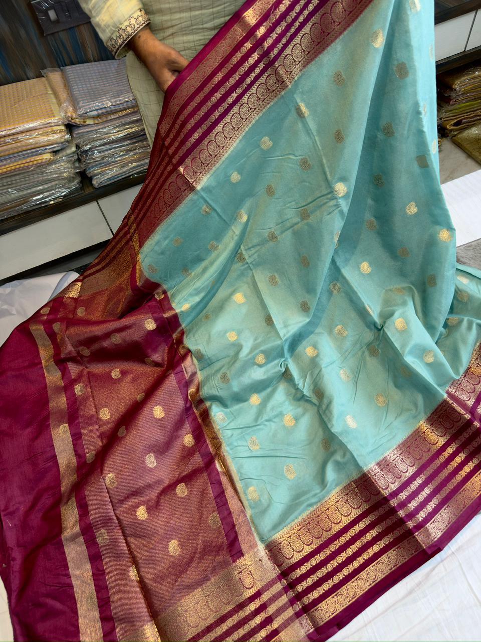 Banarasi Dyble Dupion Soft Silk Sarees