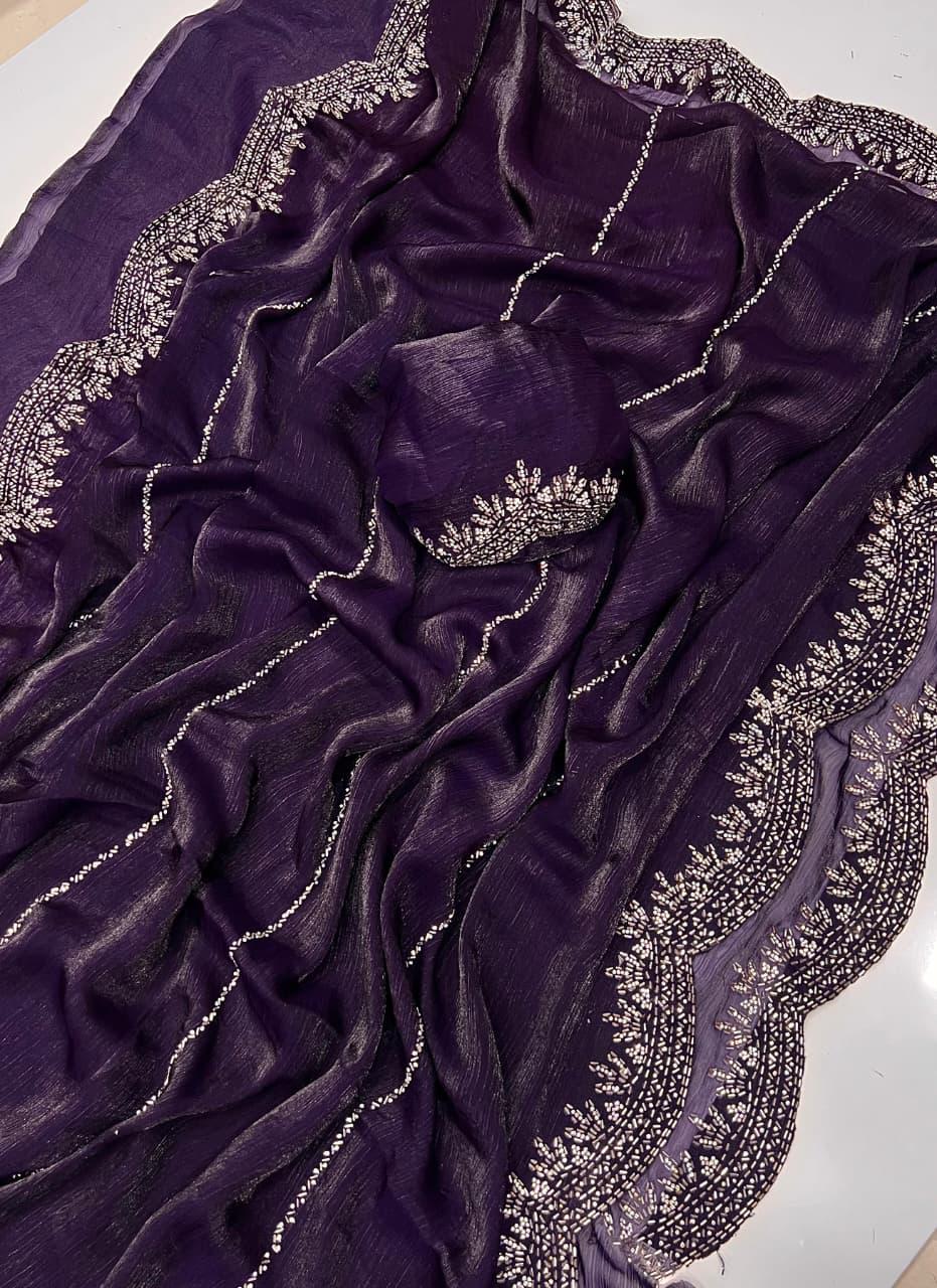 Fendy Chiffon Space Silk Sarees