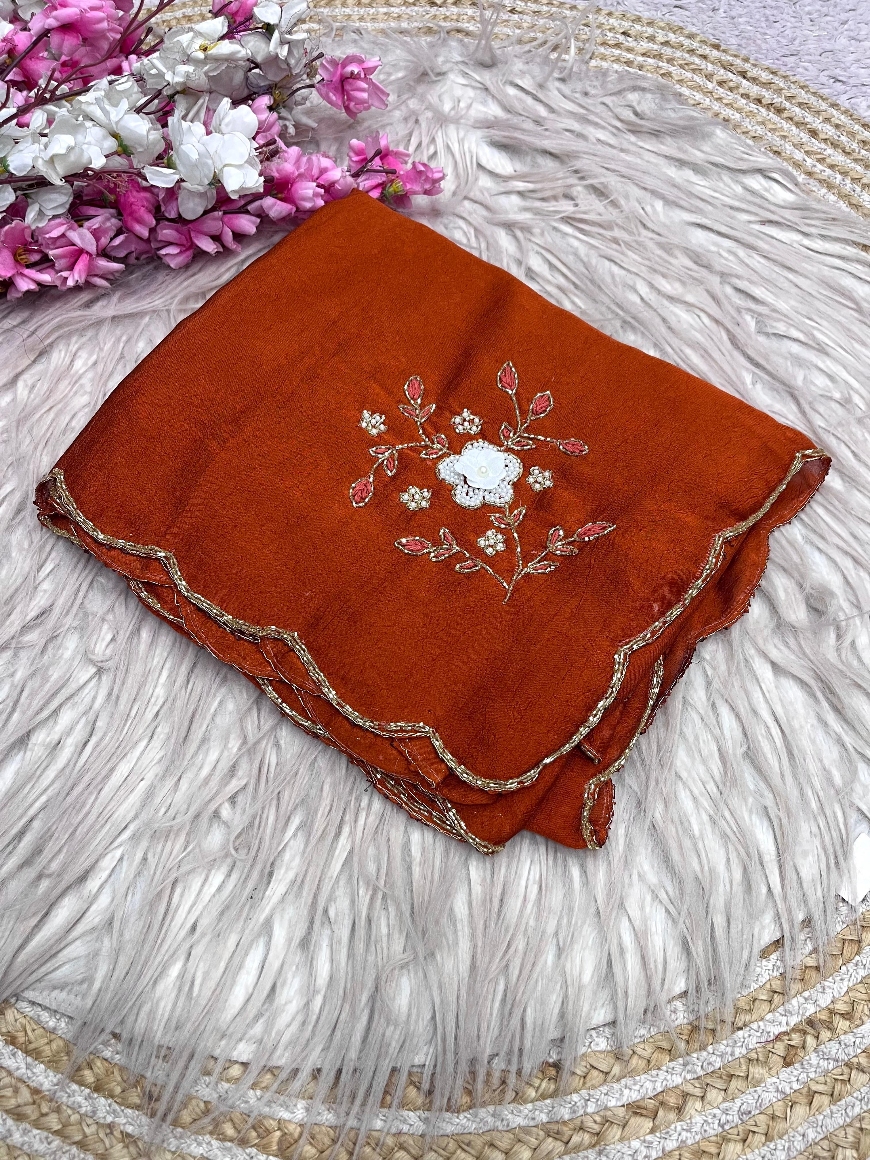 Sort Rangoli Crush Sarees with Beautiful Handwork