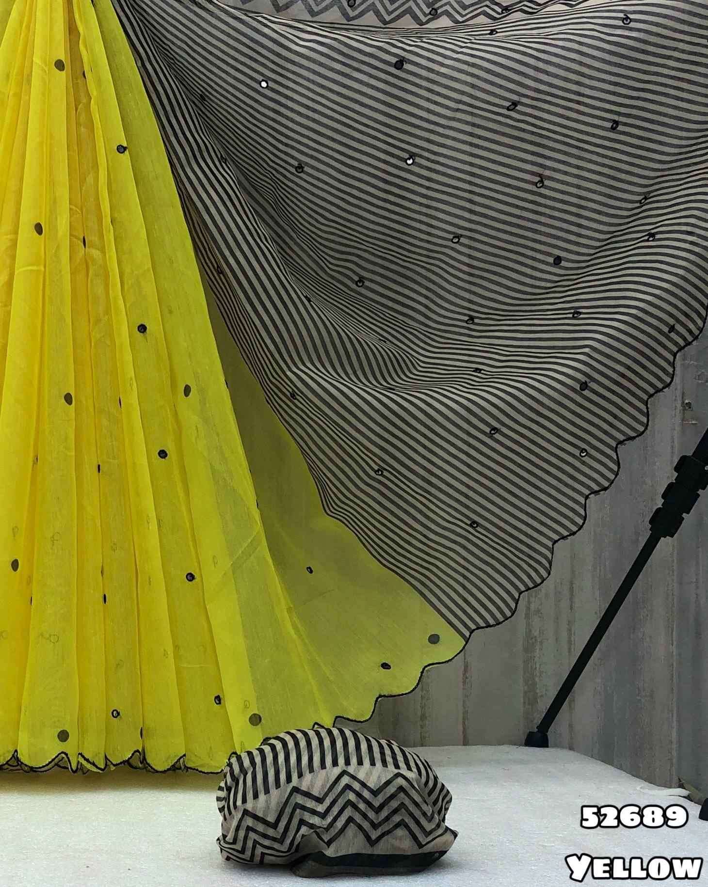 Soft Chanderi Saree with Embroidery Work