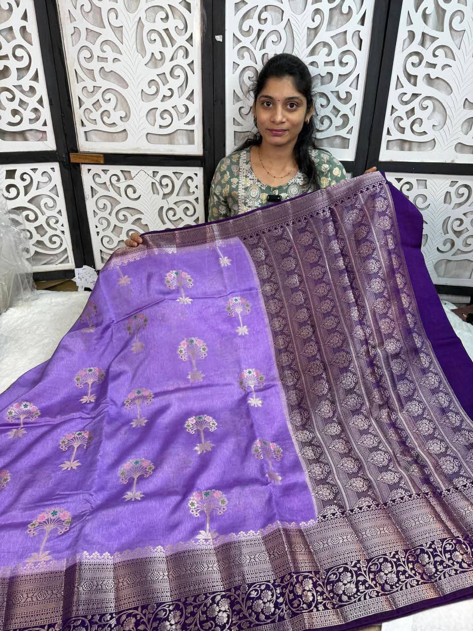 Premium Banarasi Semi Katan Silk Sarees