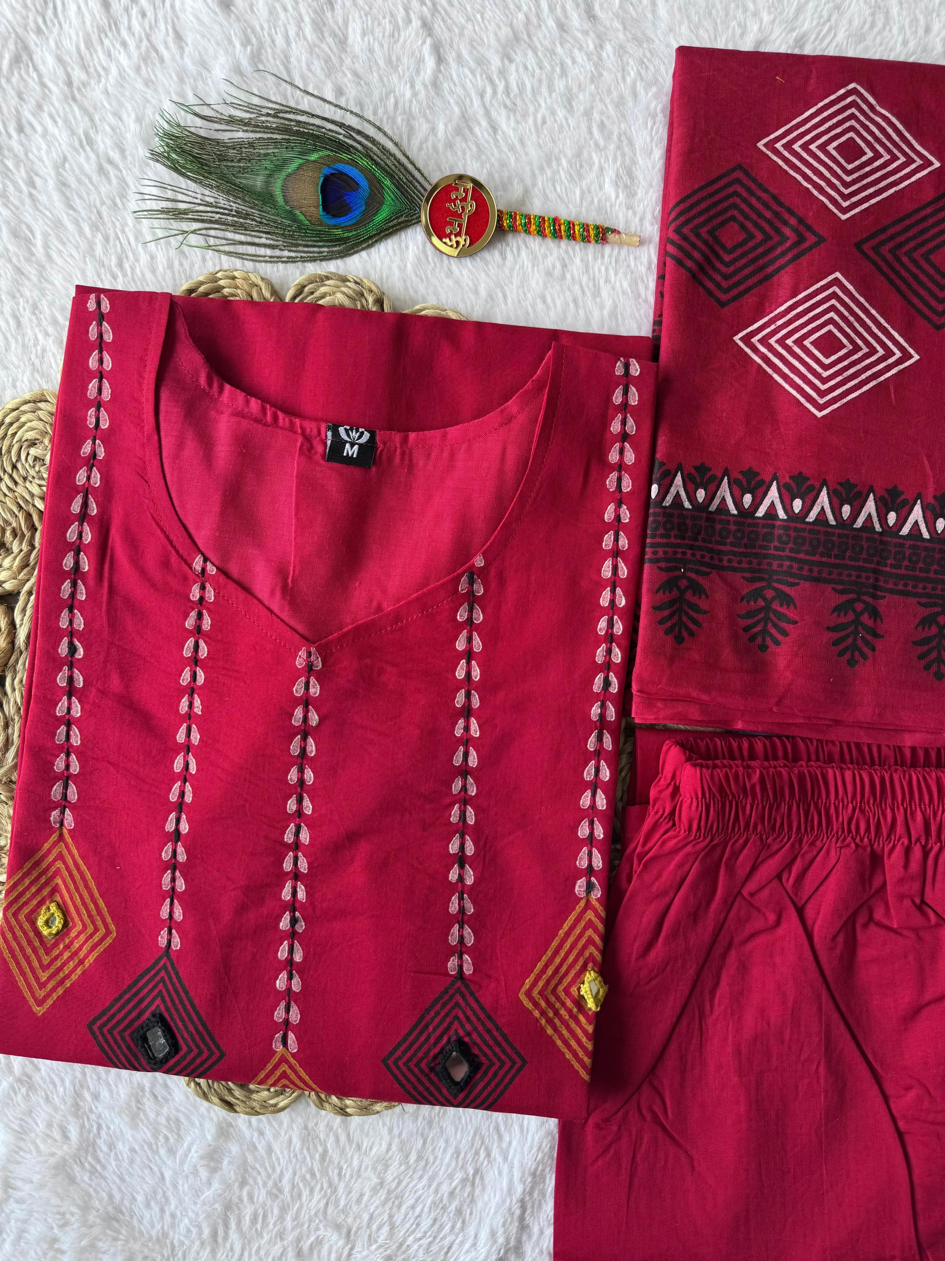 New Designers Kurti Pent Duppata Set