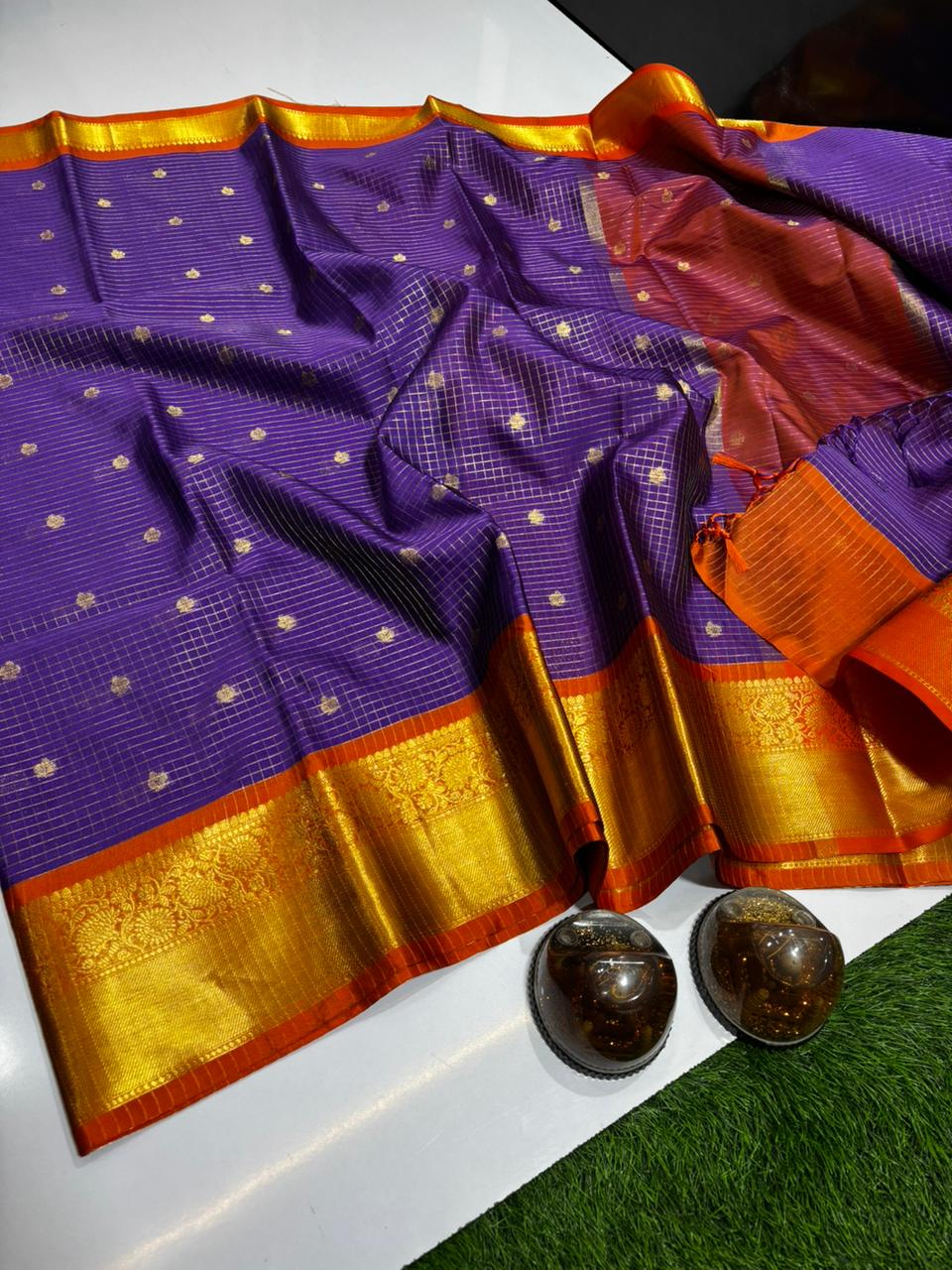 Premium Vintage Banarasi Semi Gadwal Soft Silk Sarees