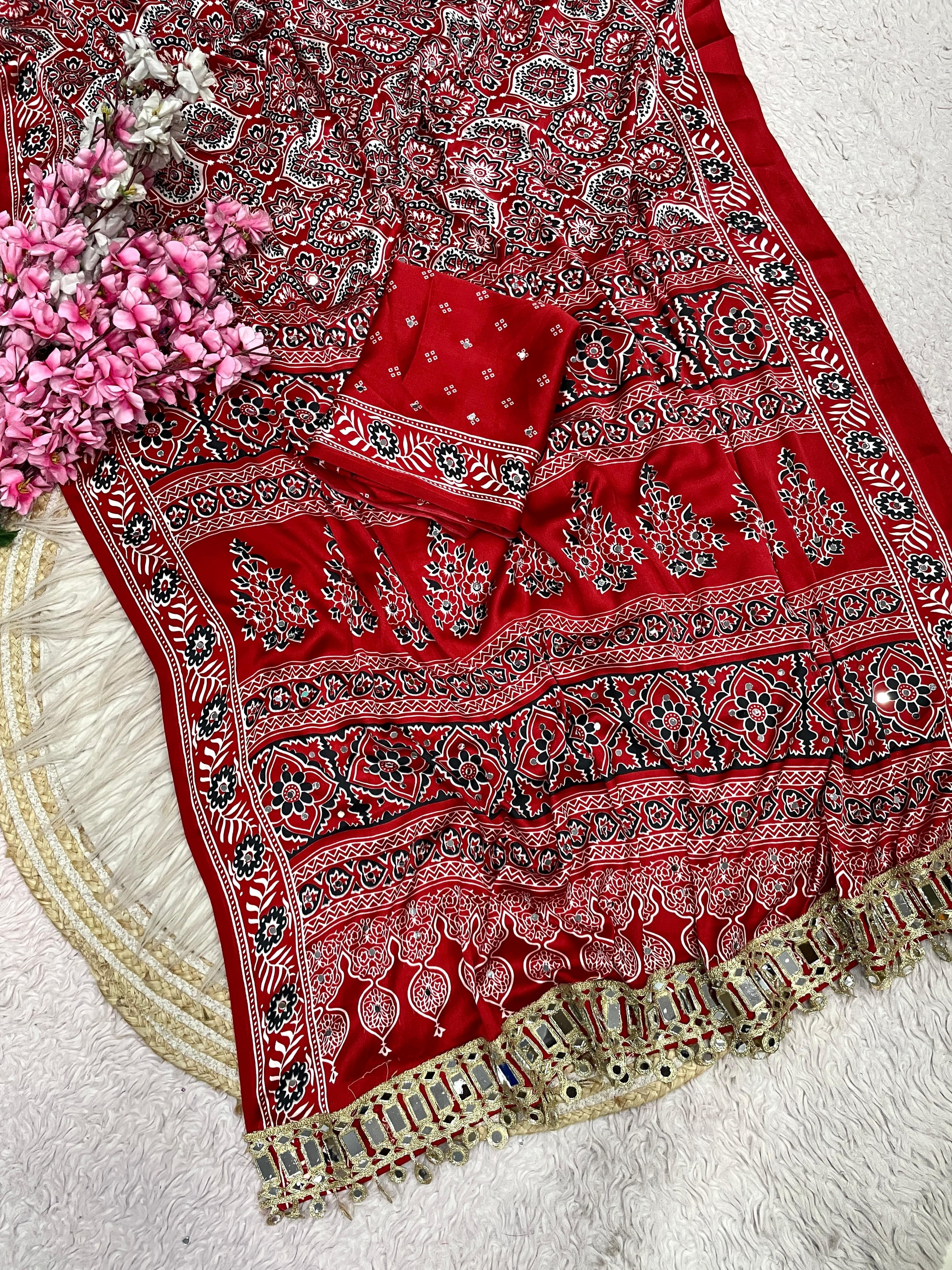Pure Arjakh Sartin Viscouse Silk Sarees