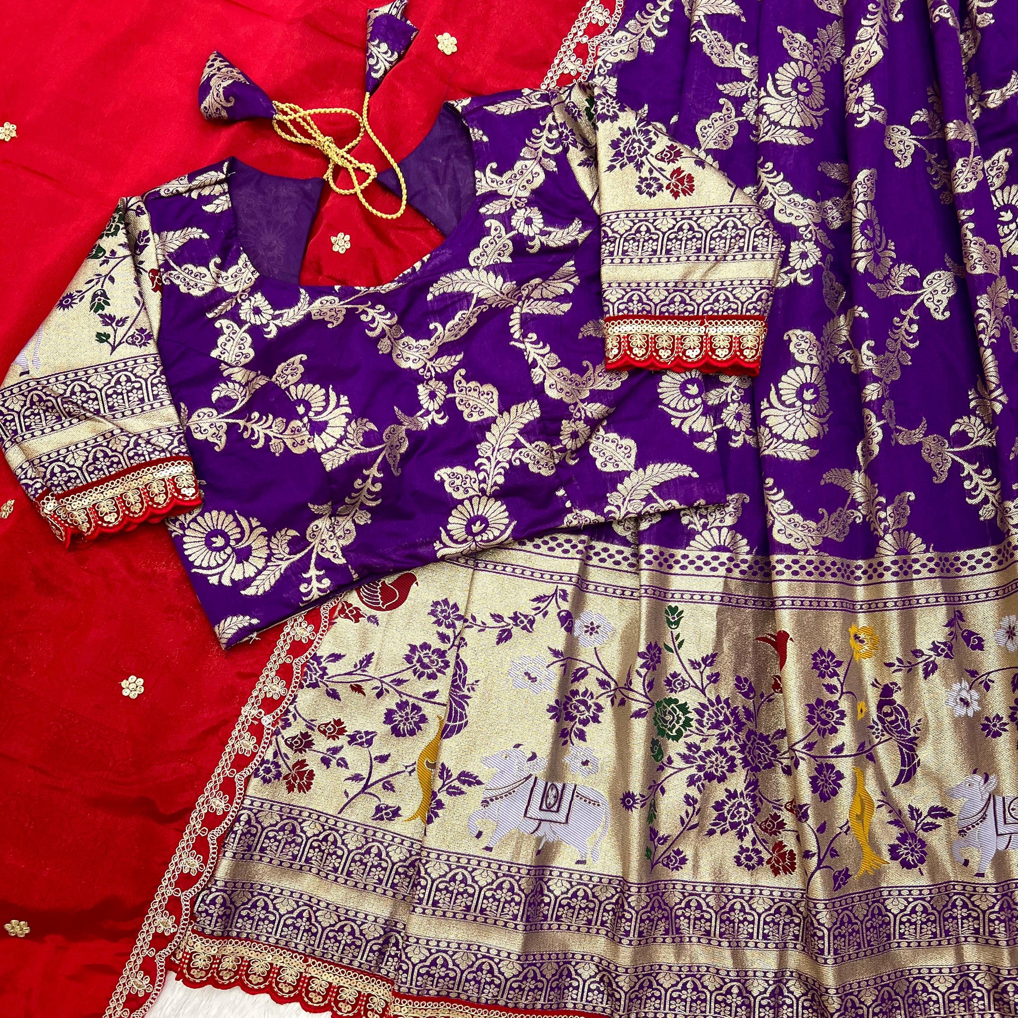 Paithani Tissue Silk Lehangas