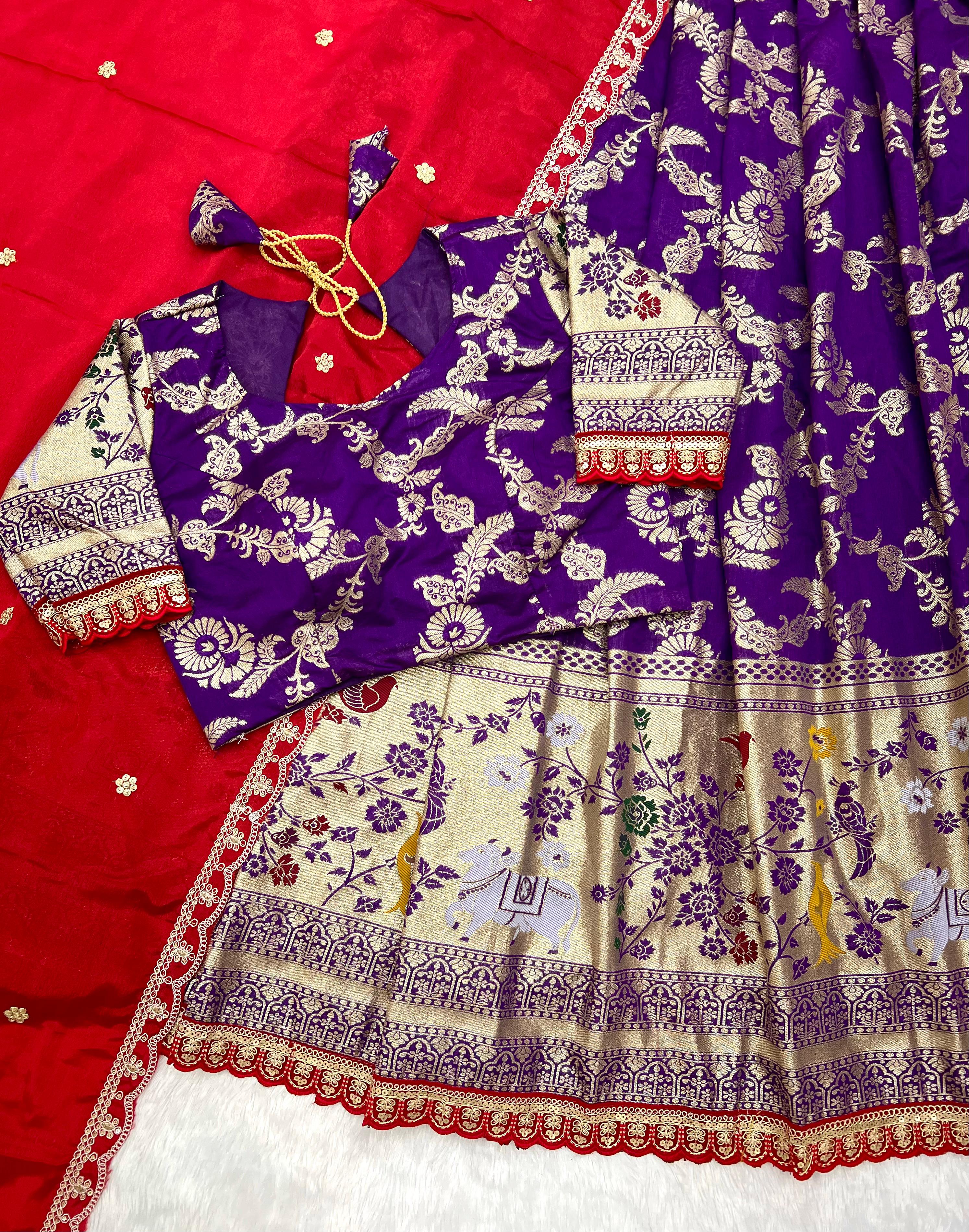 Paithani Tissue Silk Lehangas