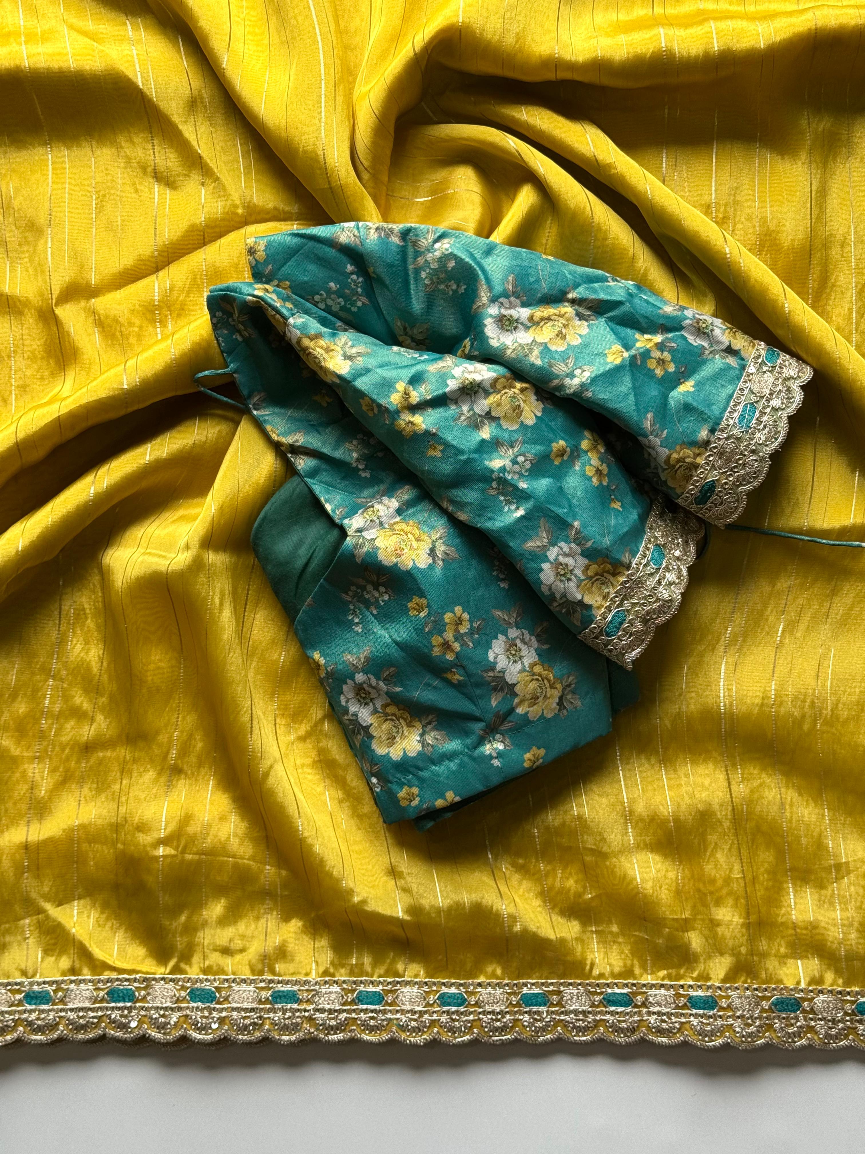 Exclusive & Premium Tussar Silk Saree with Designer Work and Premium Work Stitched Blouse 38