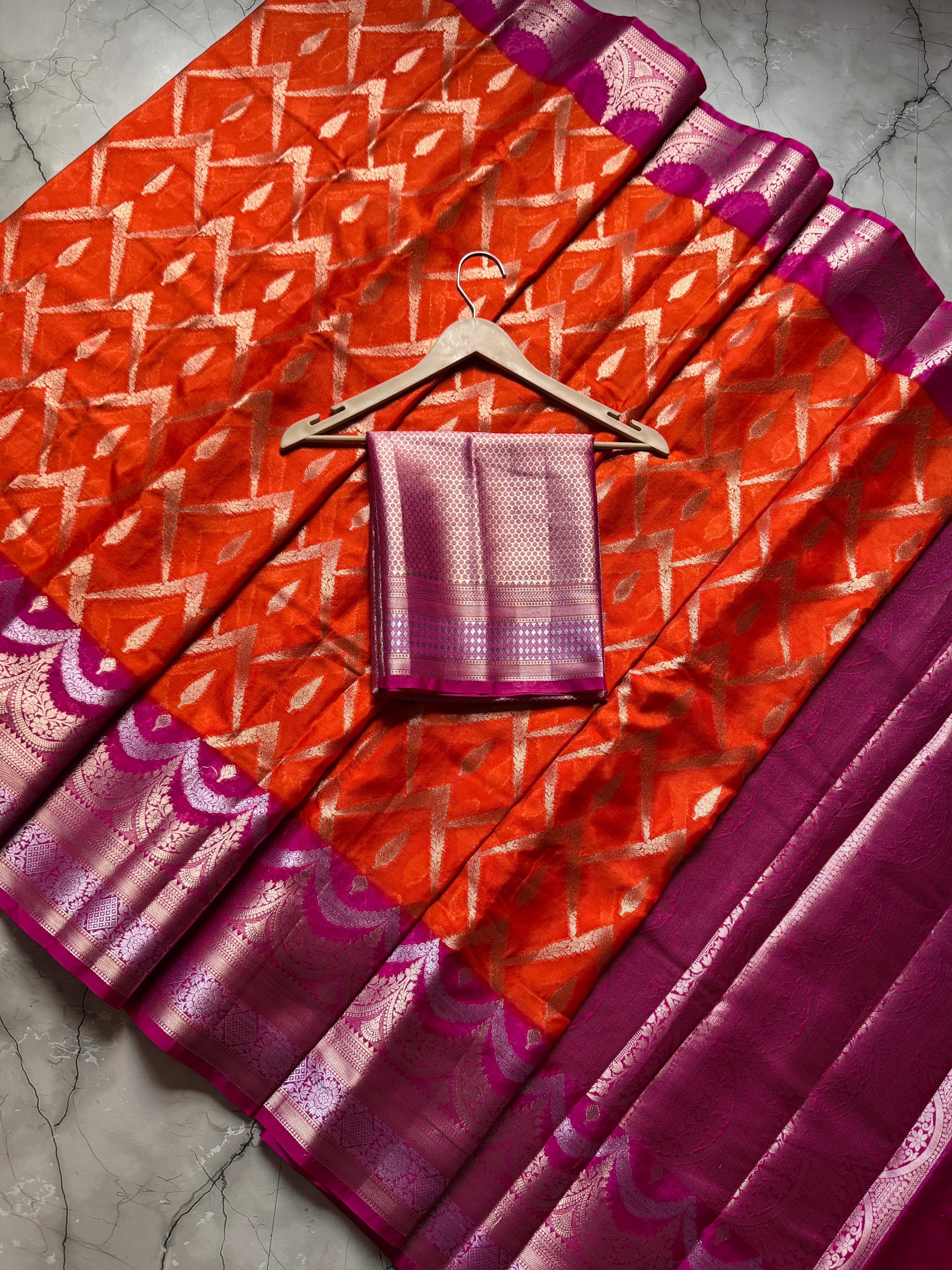 Banarasi Handloom Semi Georgette Saree
