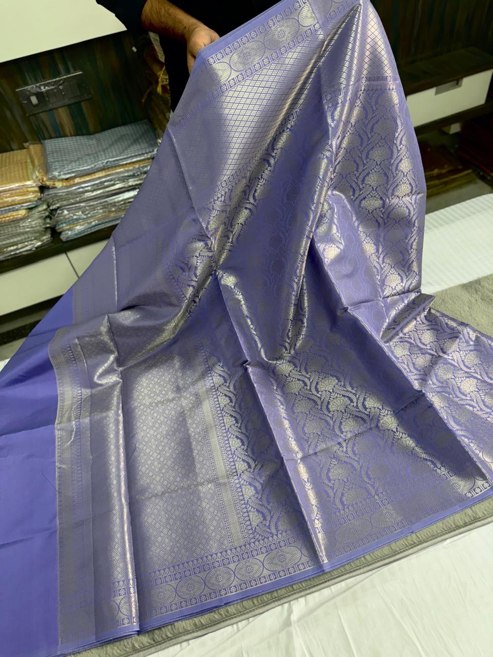 Lavender Pattu Saree