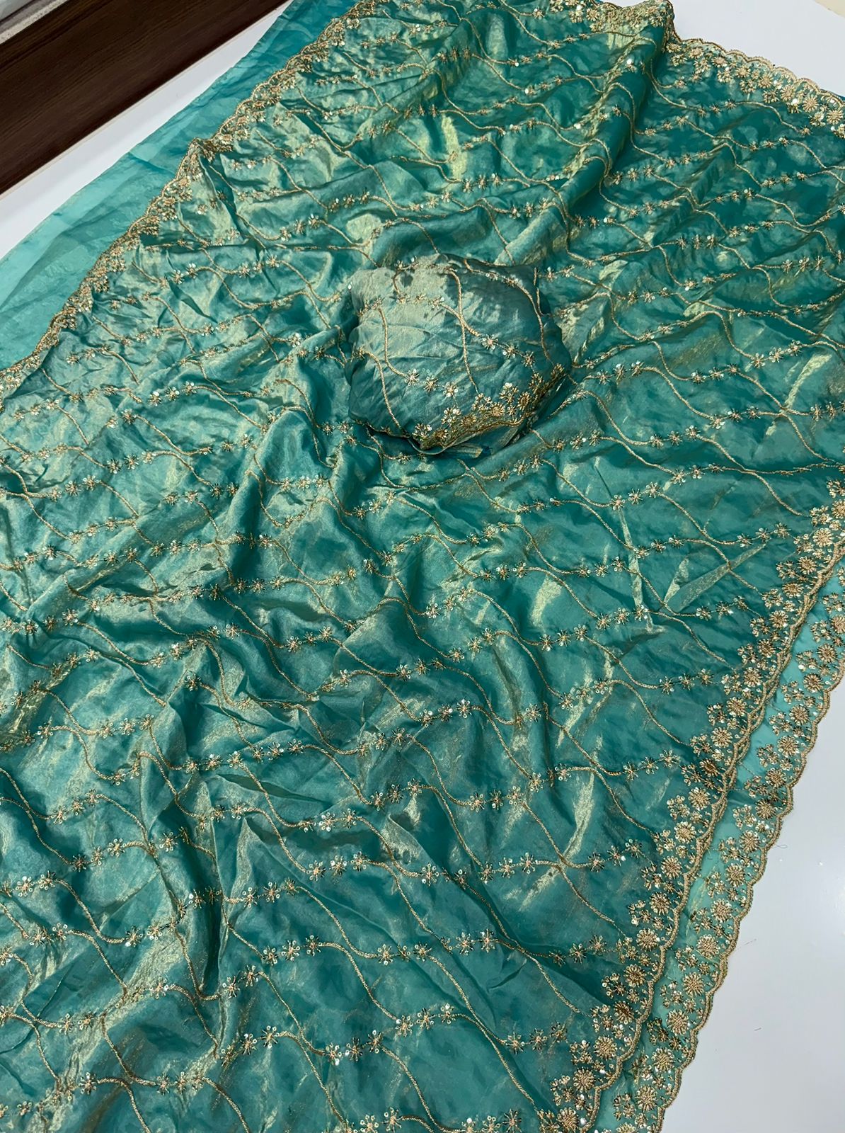 Fendy Space Satin Sarees