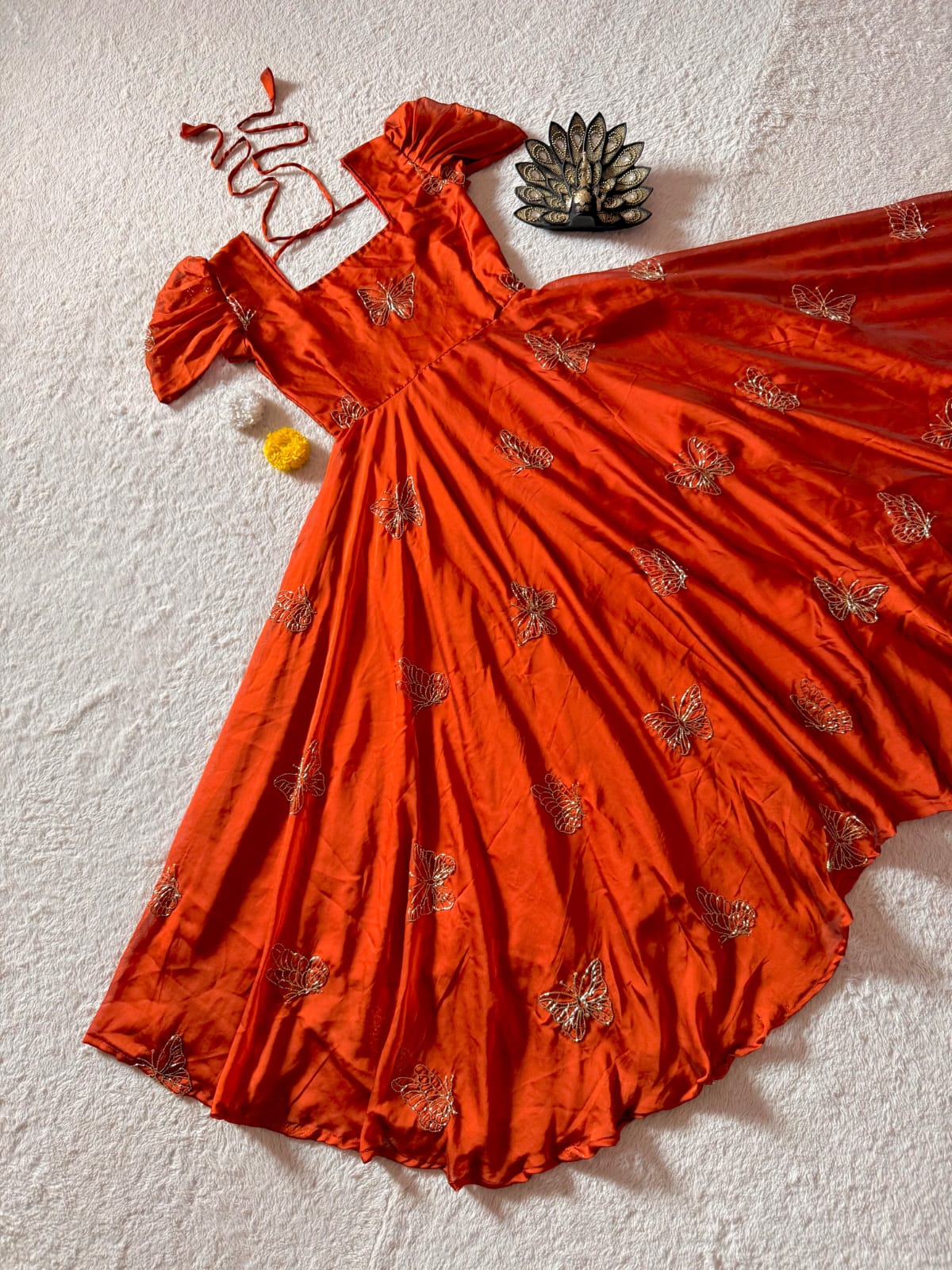 Beautiful Butterfly Designer Beats Sequance Work Dress