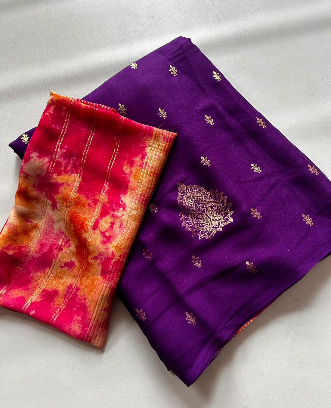 Soft moss chiffon sarees