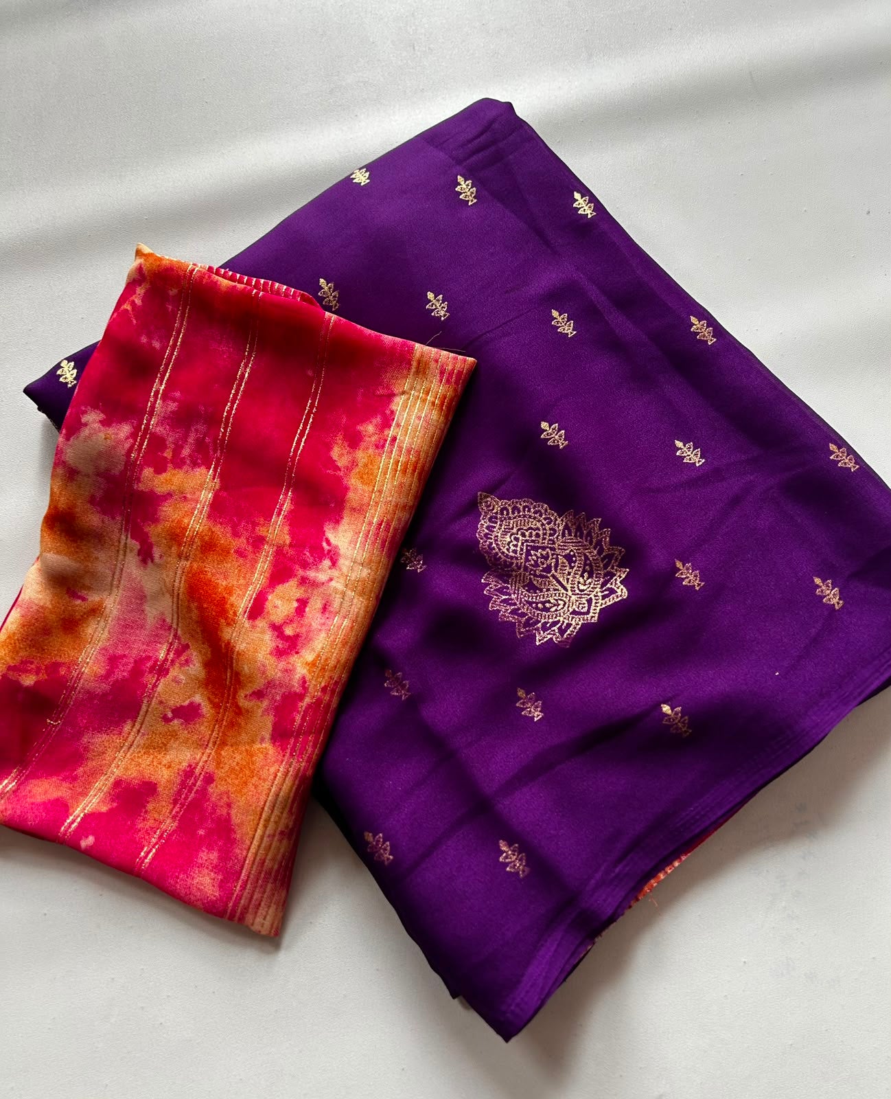 Soft moss chiffon sarees