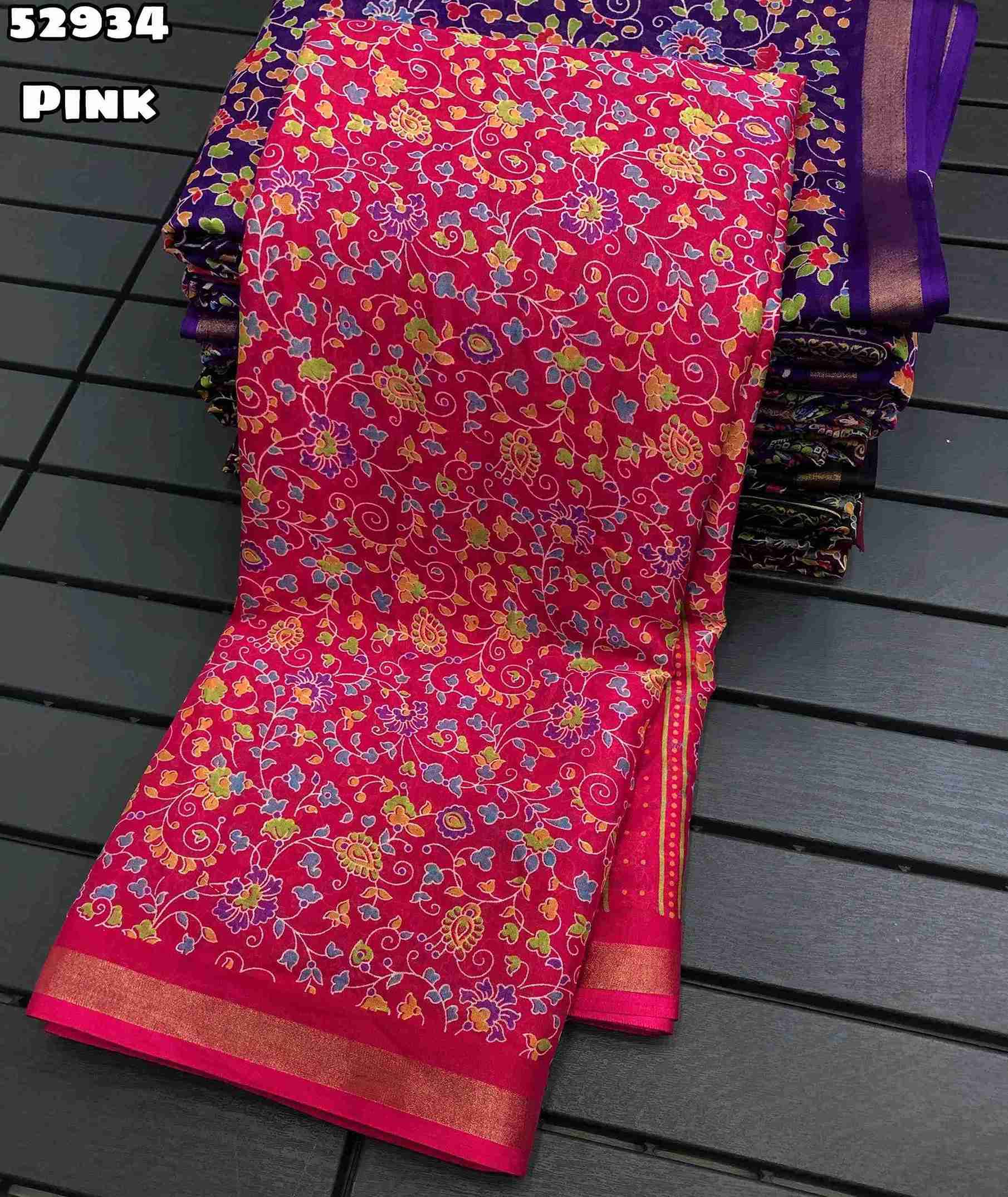 New Soft Mul Cotton Mango Design Ajrak Printed Sarees