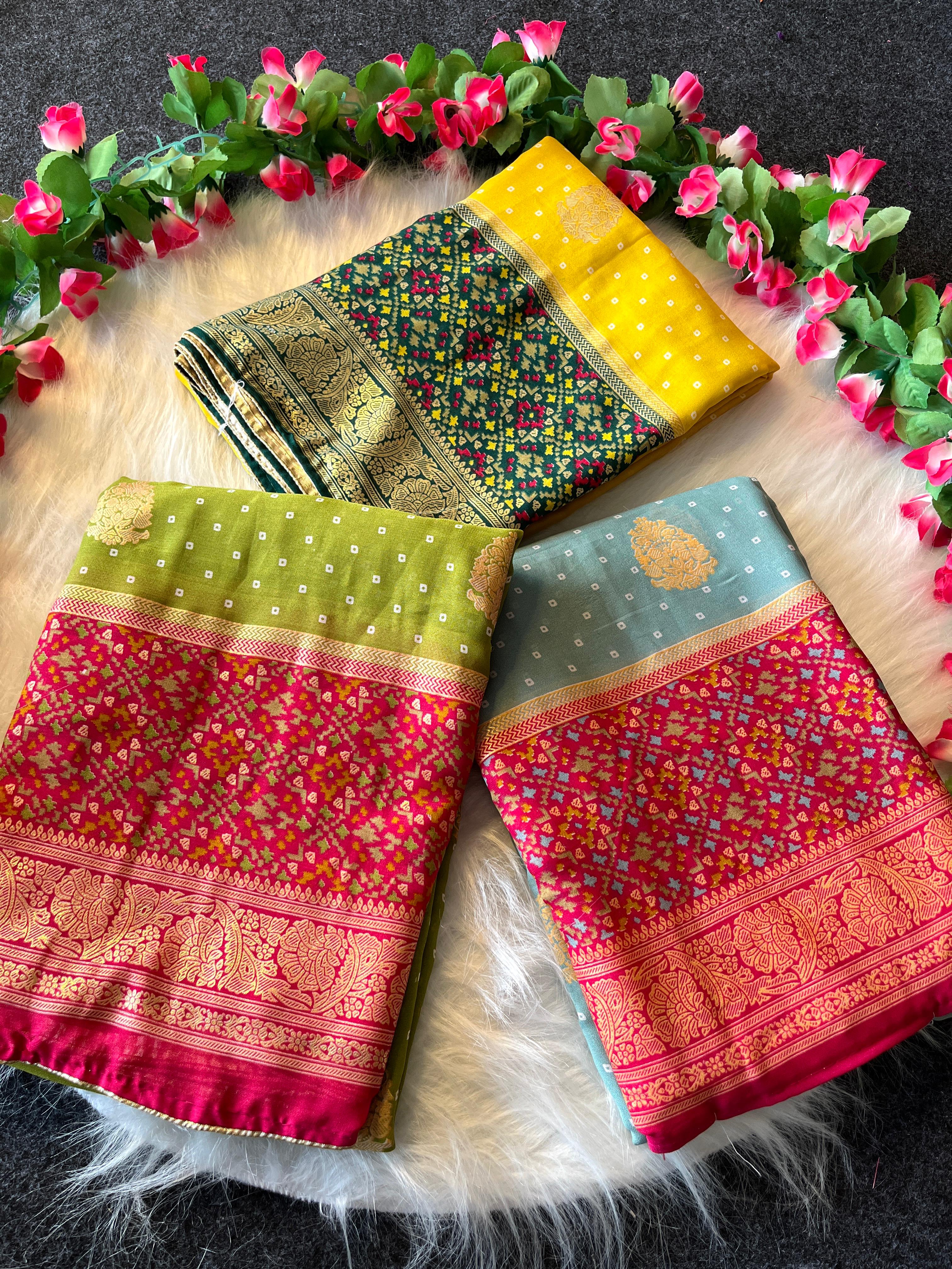 Soft Silk Saree with Foil Print