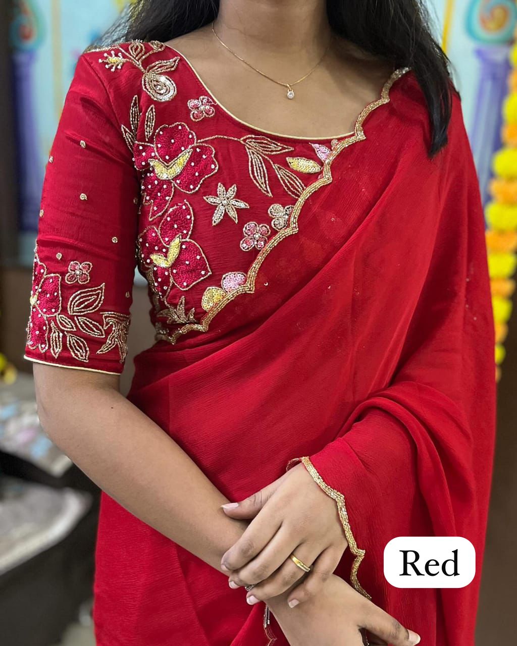 Chinnon Silk Designer Sarees