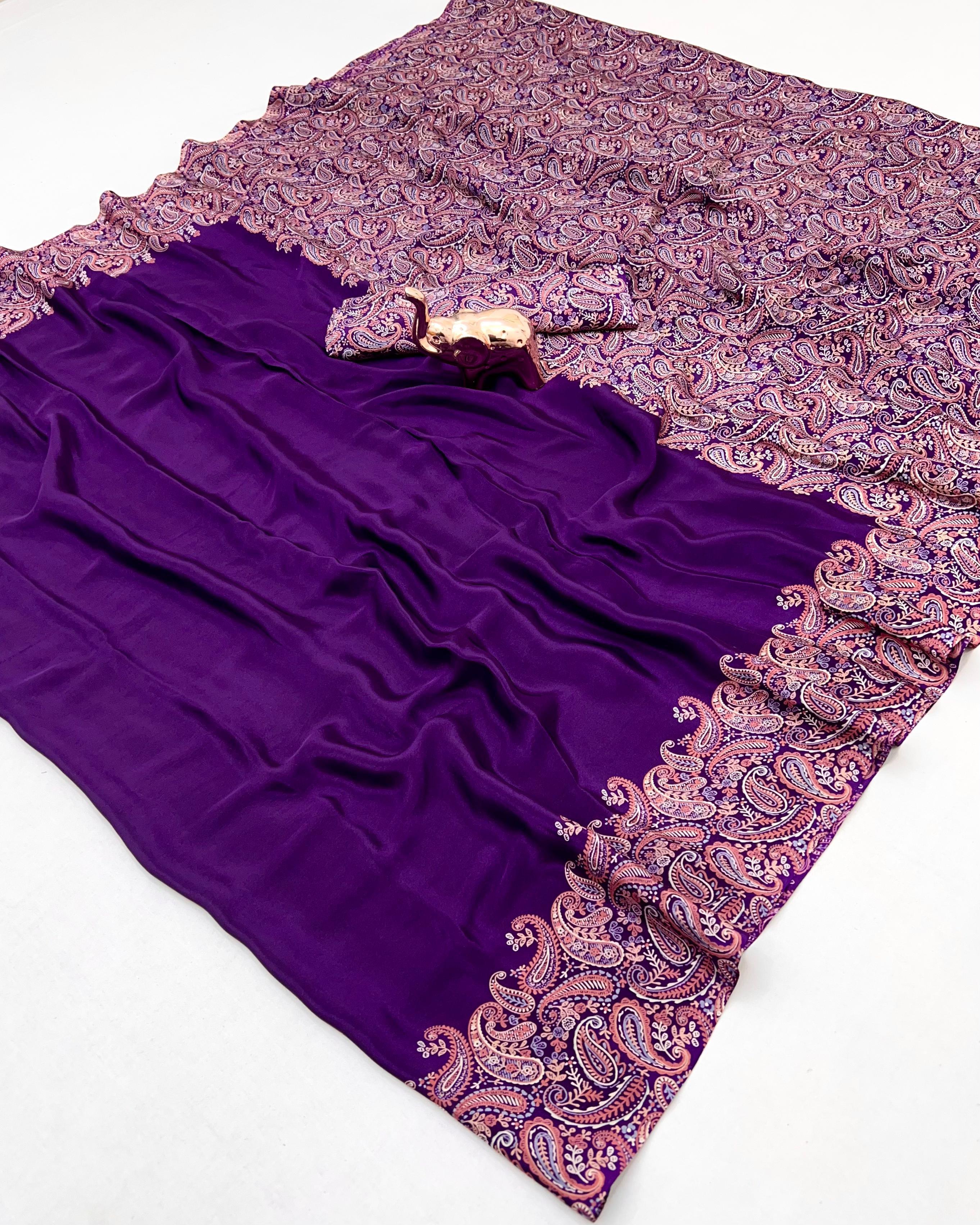 Ajrakh Modal Crape Sarees