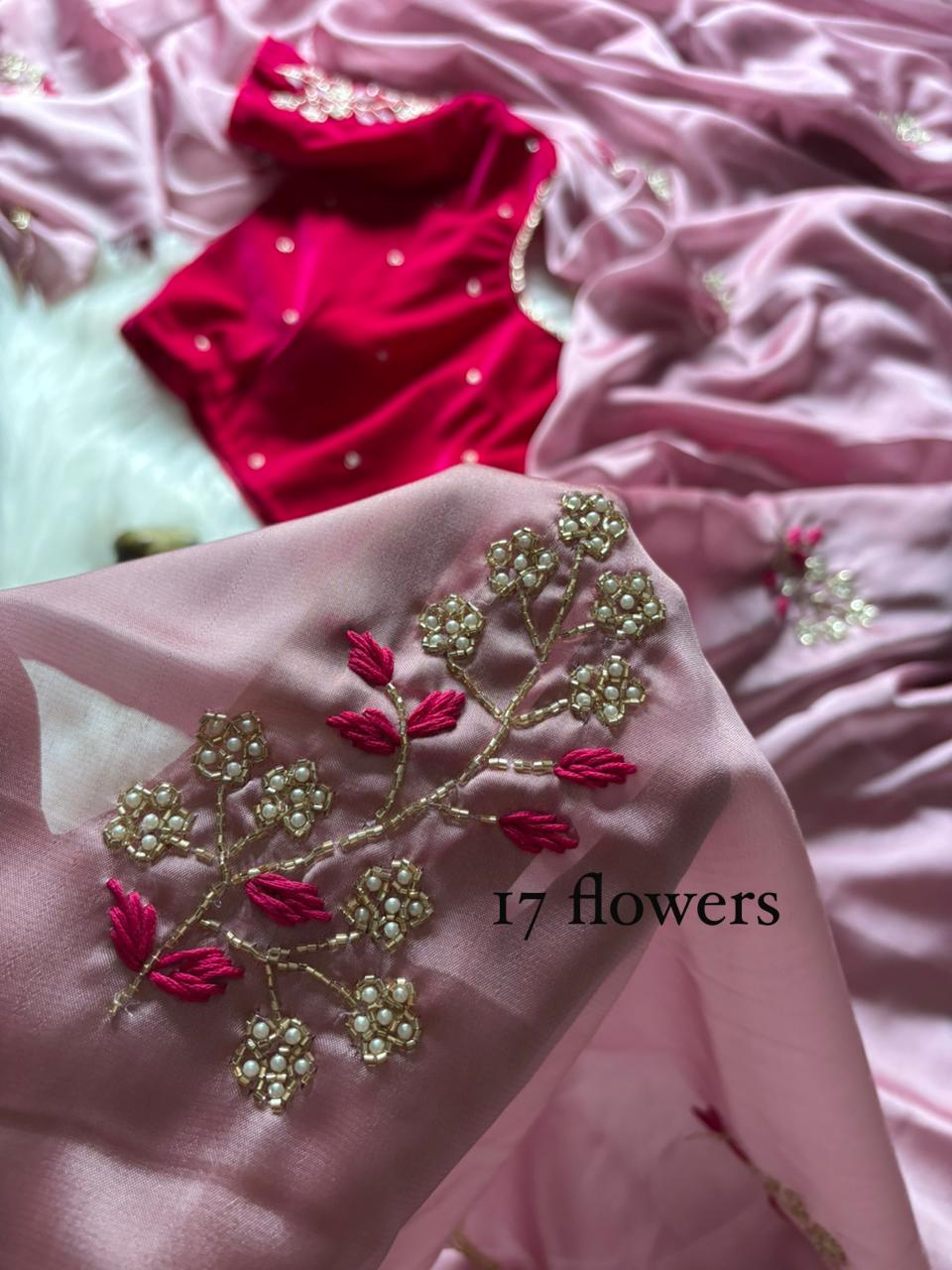 Elegant Rangoli Silk Saree with Maggam Work