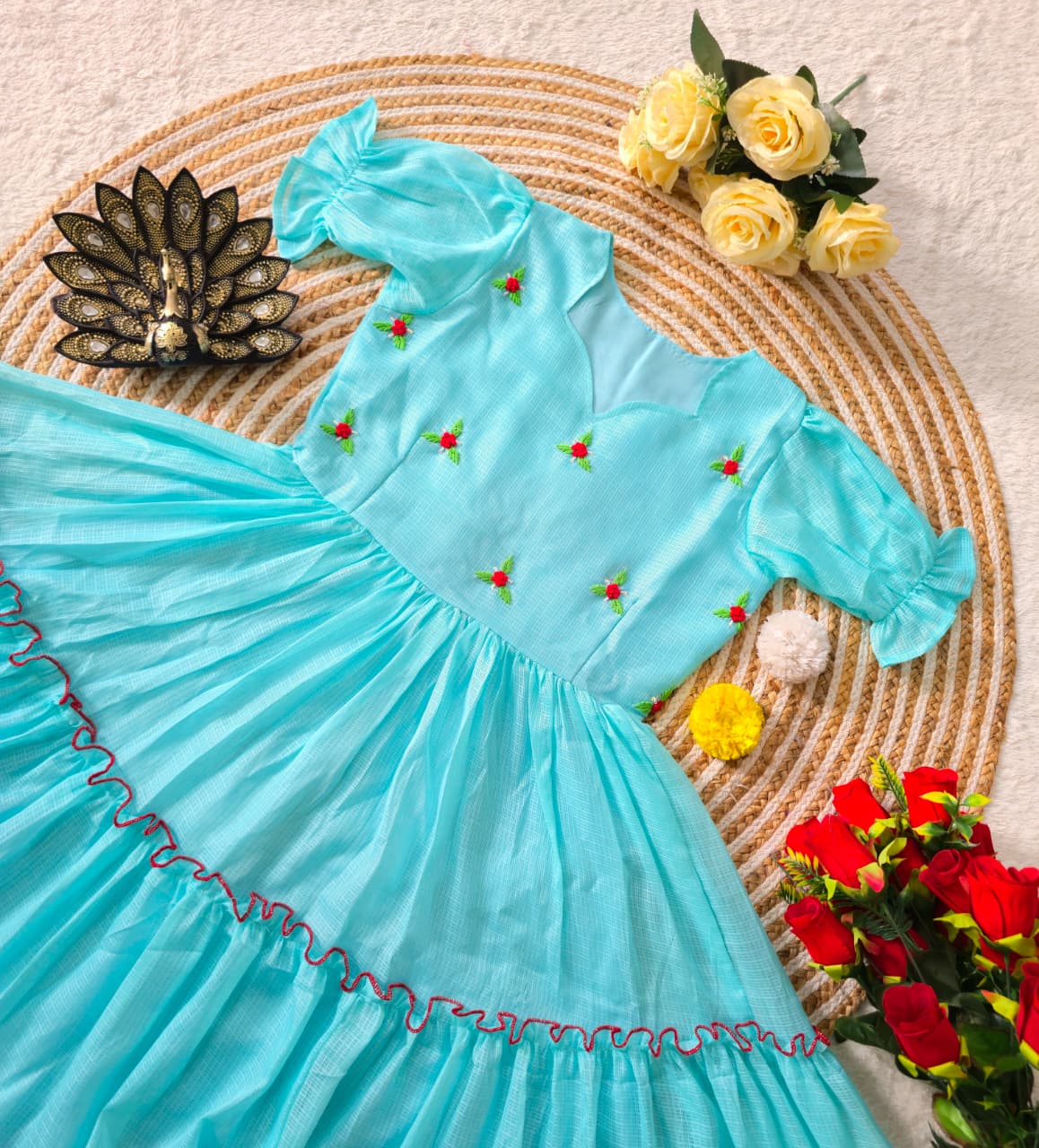 Premium Kota Check Silk Gowns