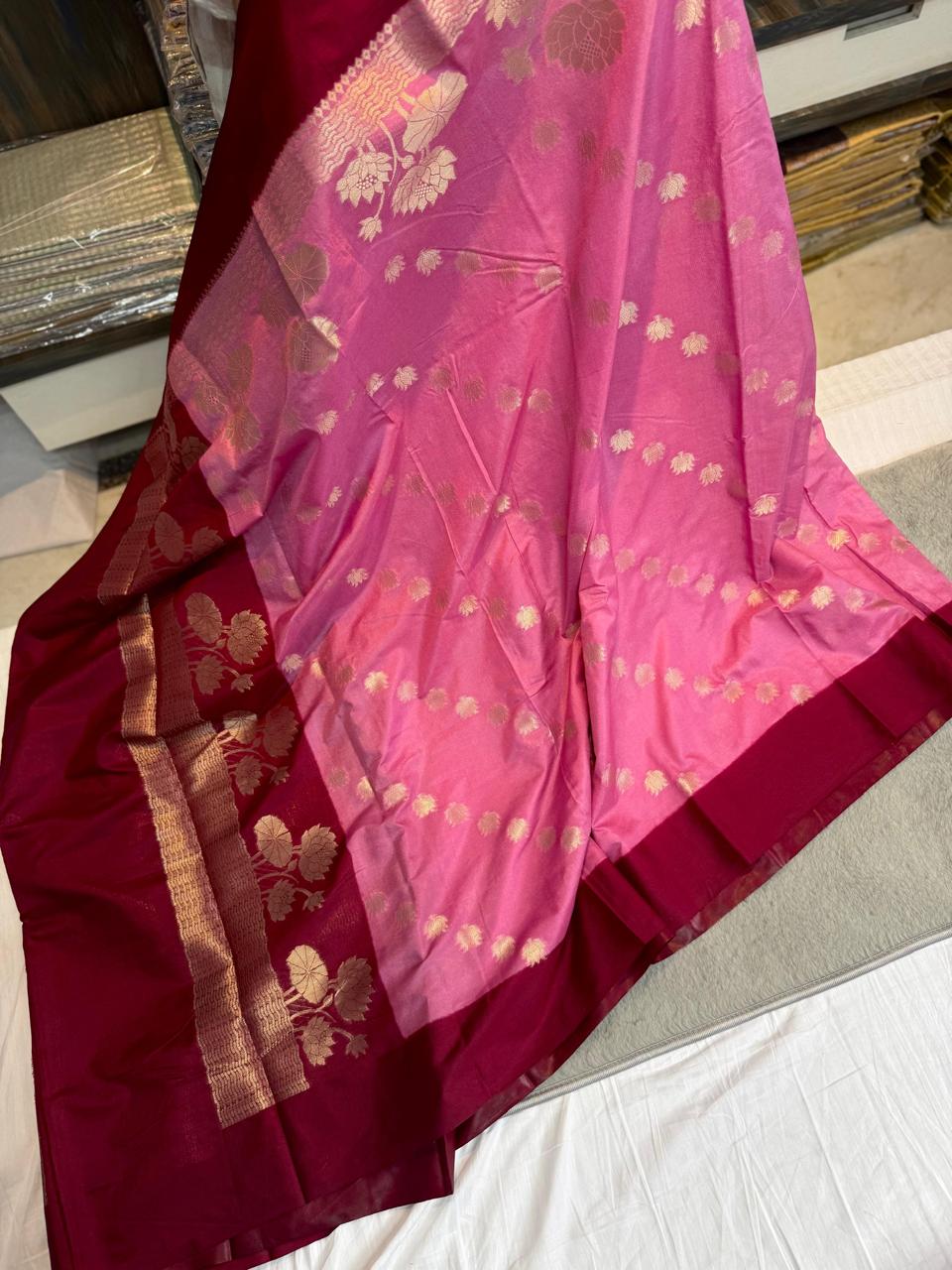 Banarasi Dyble Dupion Soft Silk Sarees