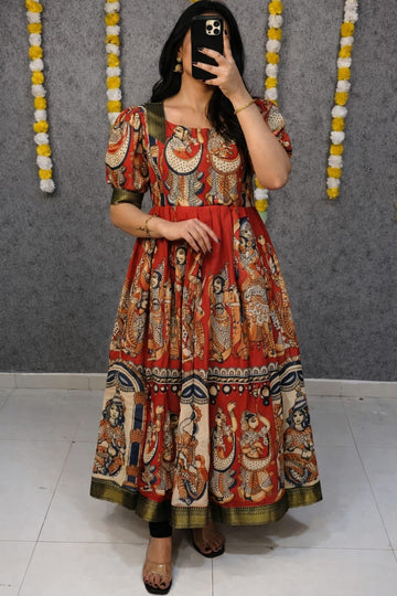 Kalamkari Gown upto 5XL