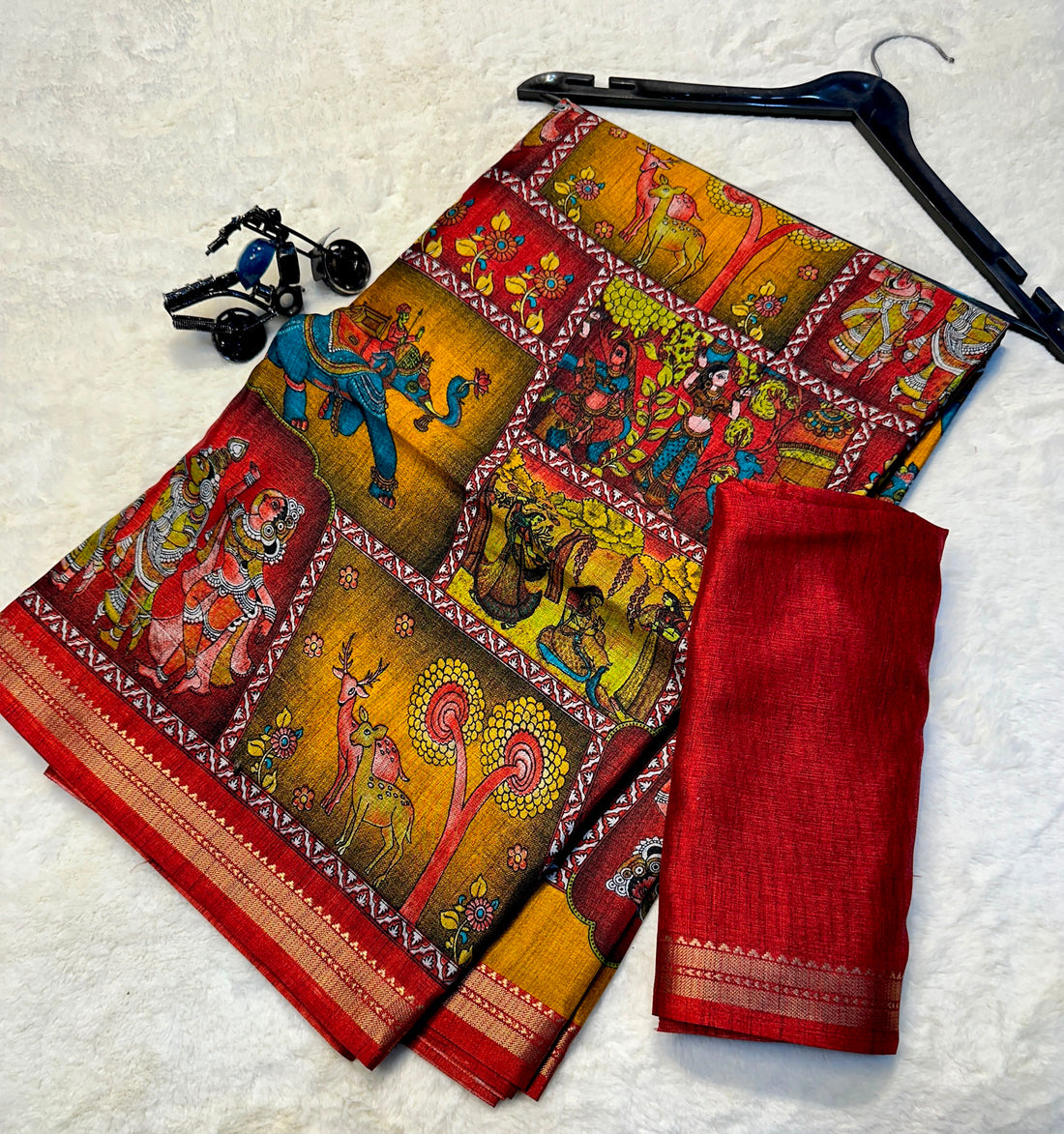 Designer Tusser Silk Sarees