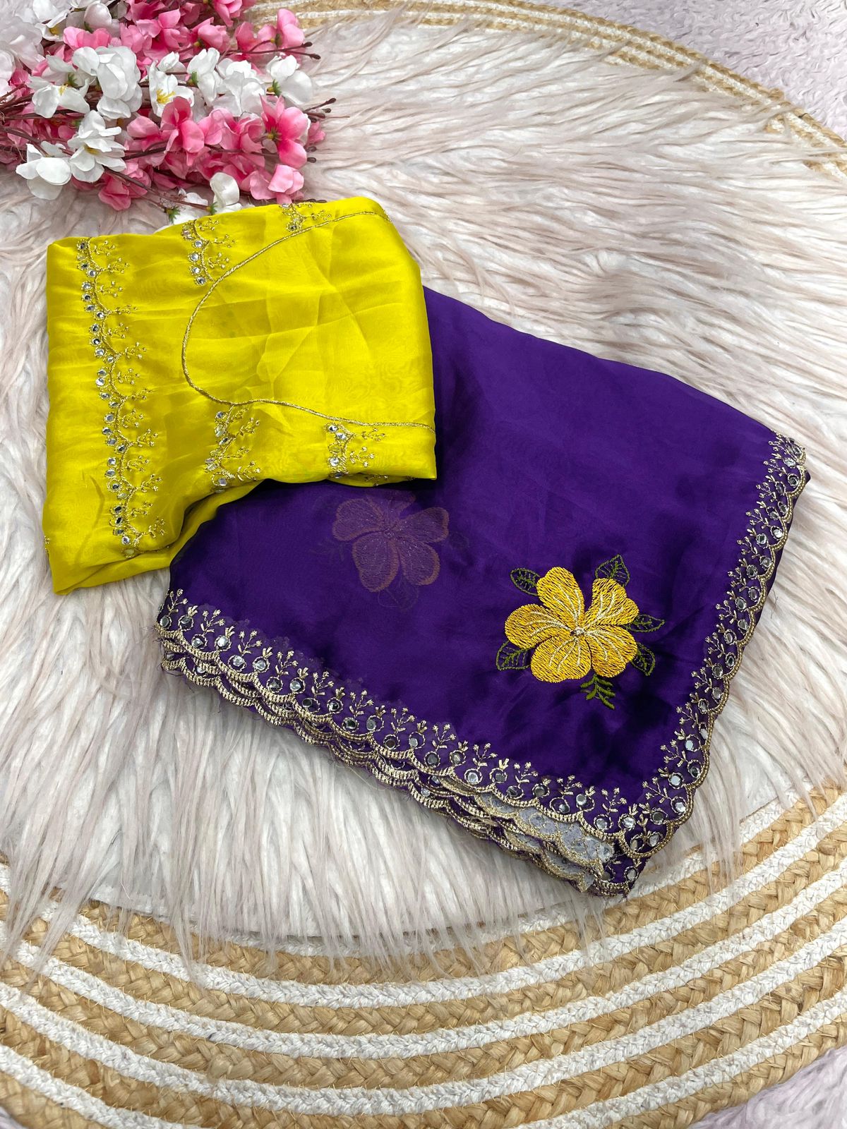Rangoli Silk with Mirror & Embroidery Work