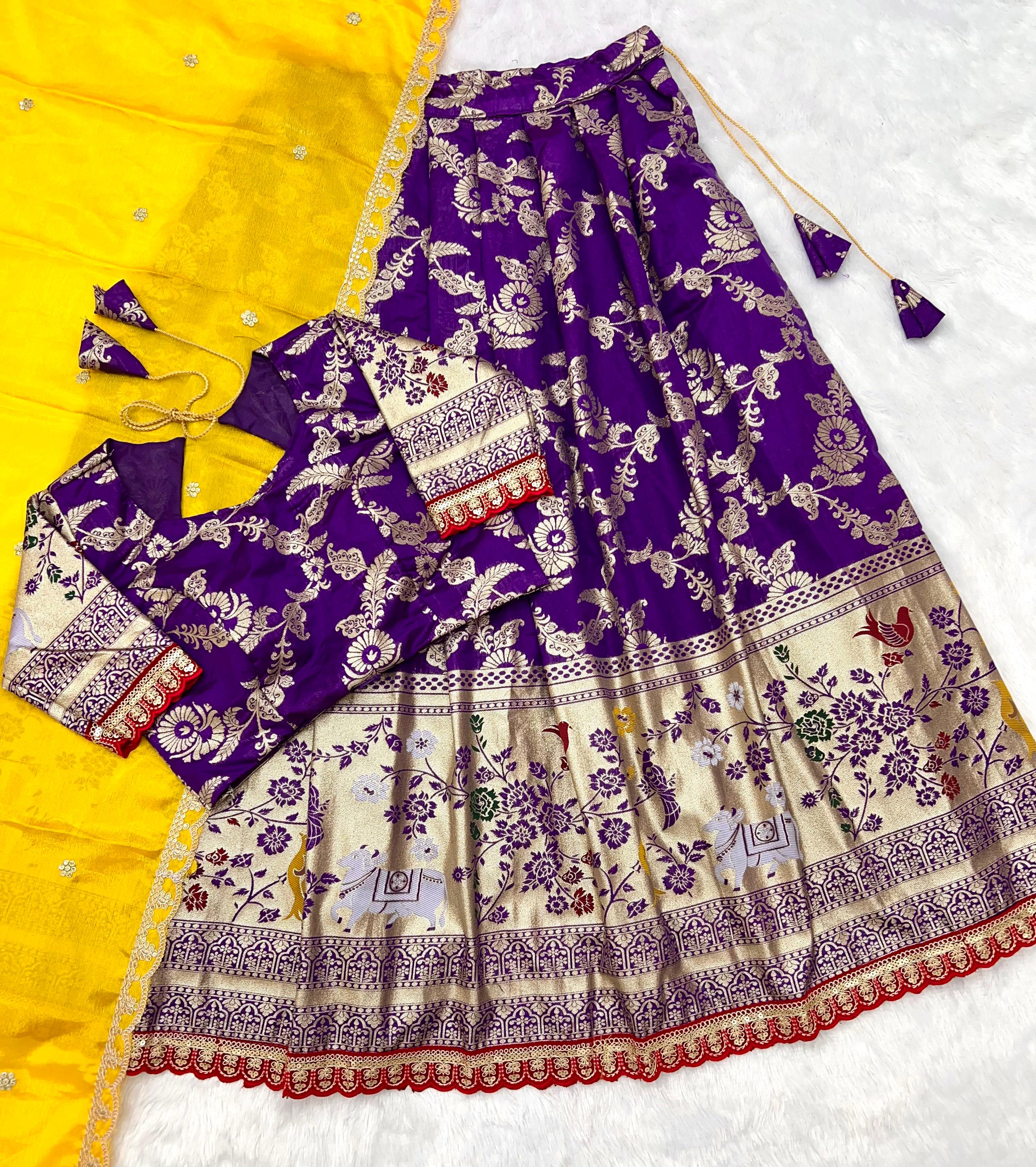 Paithani Tissue Silk Lehangas