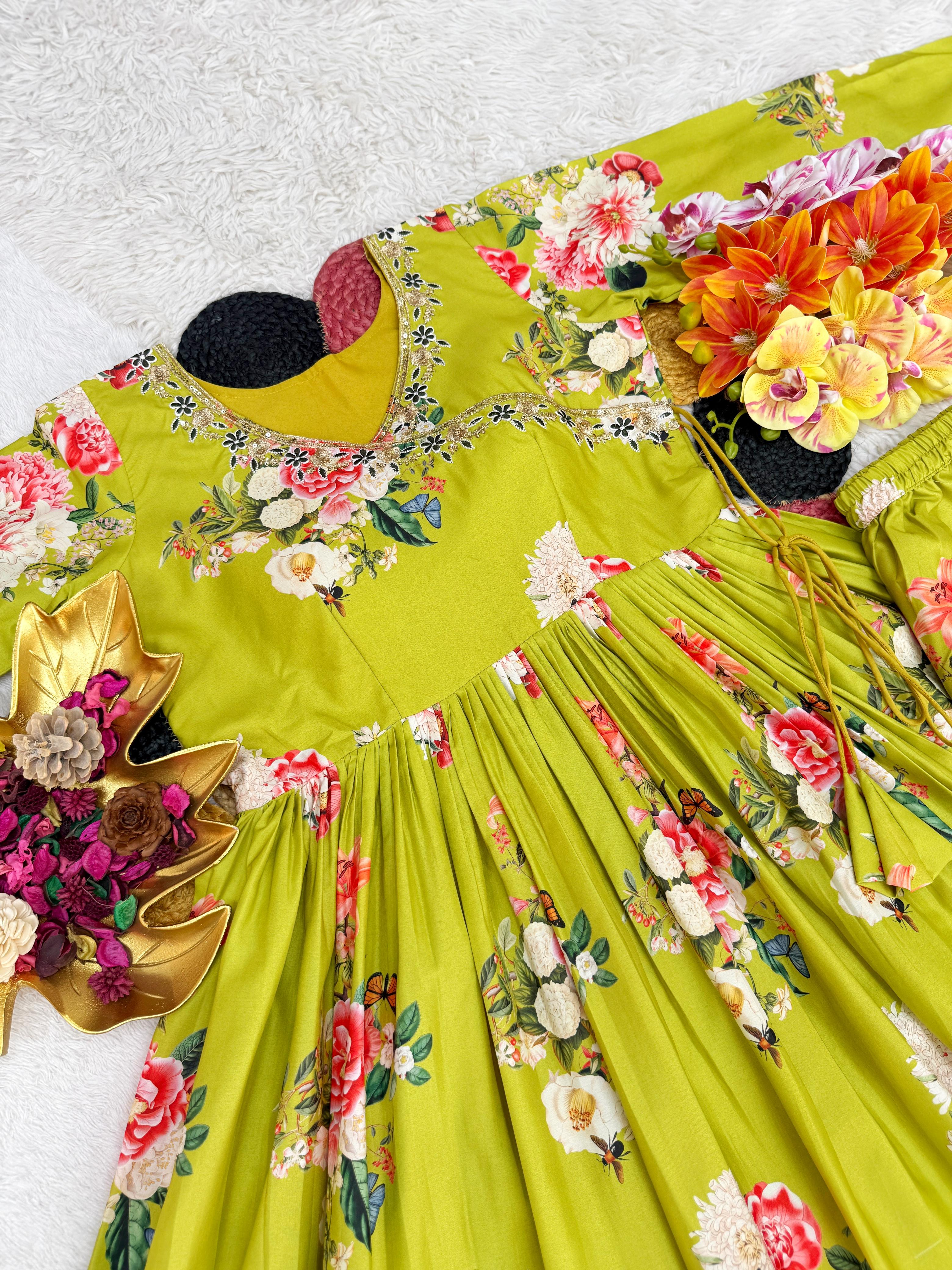 Anarkali Gown with Palazzo